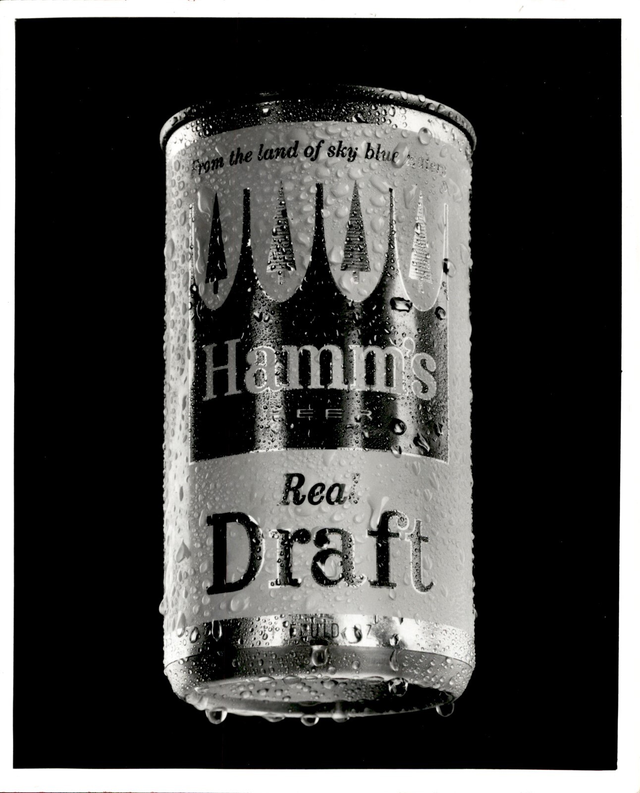 LG980 1966 Original Photo HAMM\'S BEER CAN ADVERTISEMENT SHOT Condensation on Can LG980 1966 Original Photo HAMM\'S BEER CAN ADVERTISEMENT SHOT Condensation on Can