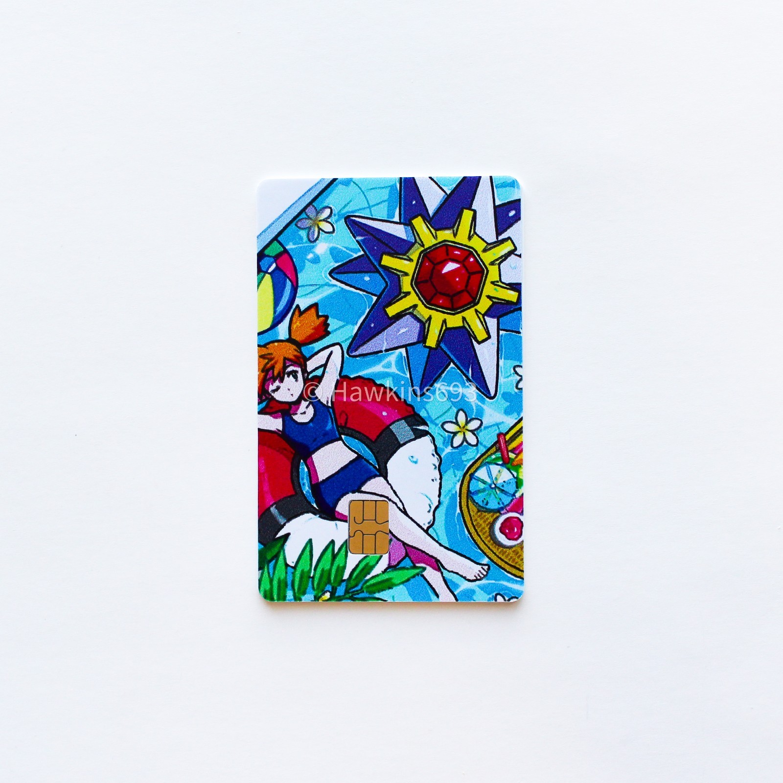 Misty Starmie V TG Card Skin – Vinyl Debit Sticker Pokémon Trainer Small Chip