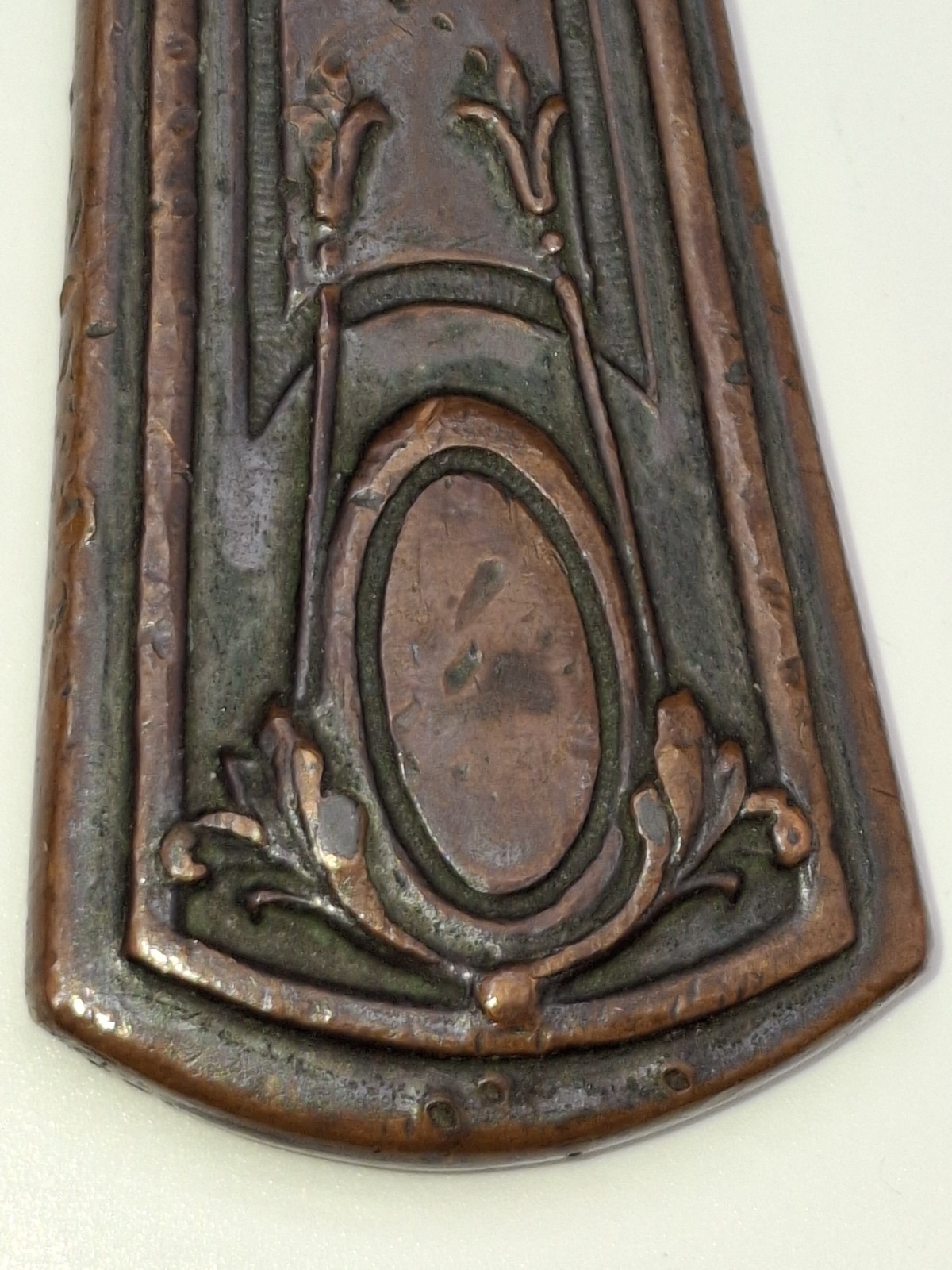 Antique Bronze Letter Opener Victorian or Art Nouveau Design 9