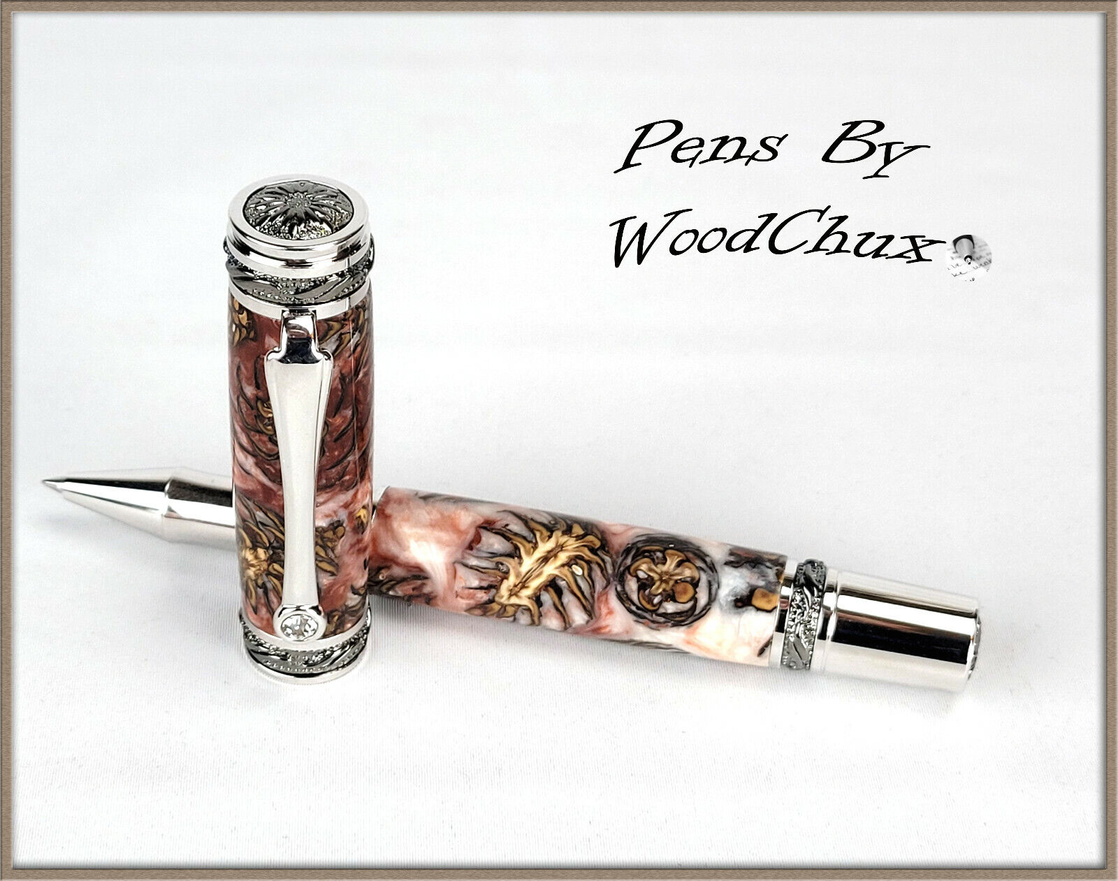 Handmade Stunning Mini Pine Cones Rollerball Or Fountain Pen ART SEE VIDEO 1184