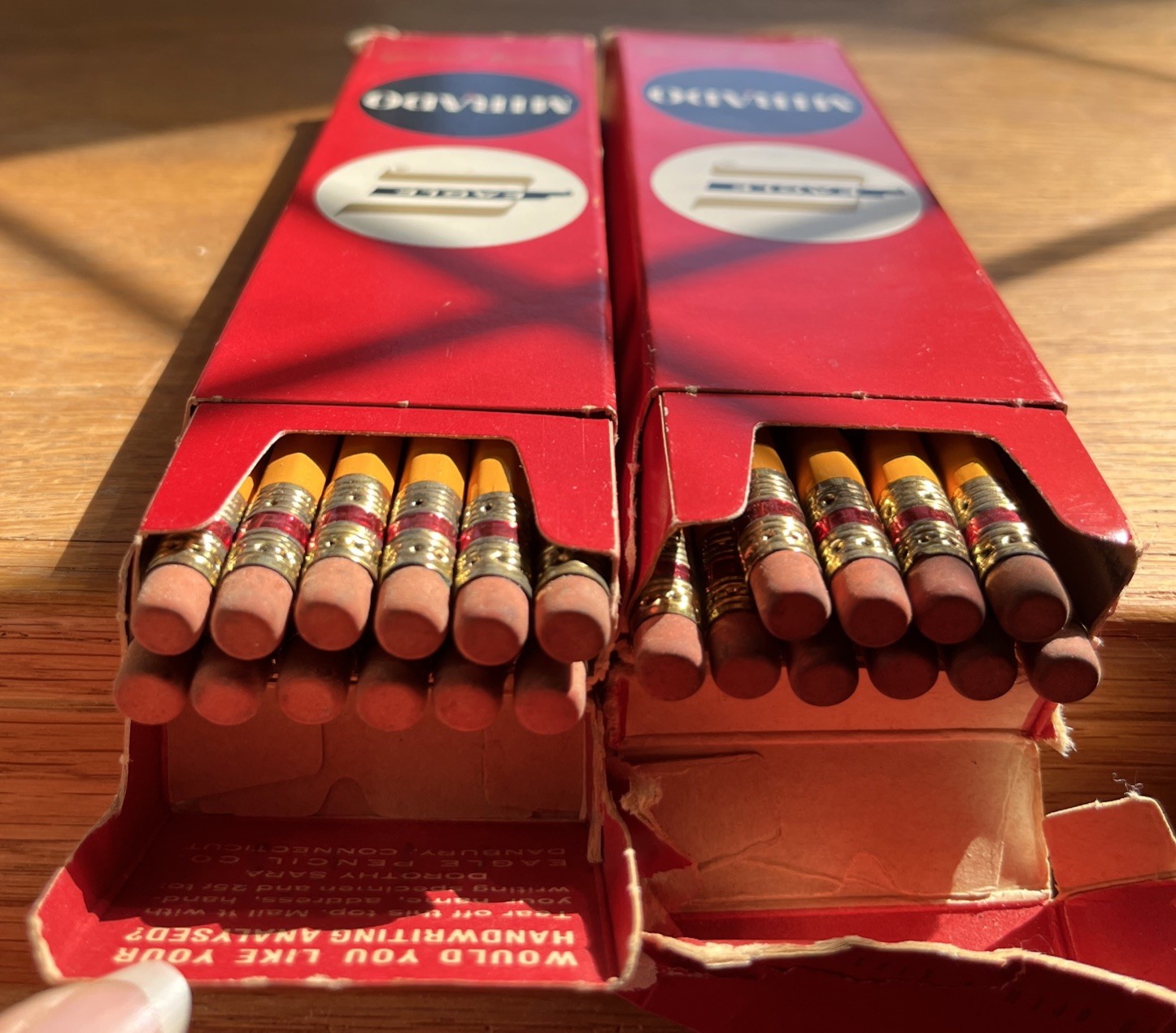 22 Antique Mirado Eagle Chemi-Sealed # 3 (7) & #4 (15) Pencils Original Box NOS