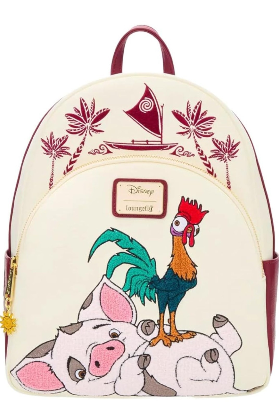 Loungefly Disney Moana Hei Hei & Pua Embroidered Details Backpack Loungefly Disney Moana Hei Hei & Pua Embroidered Details Backpack