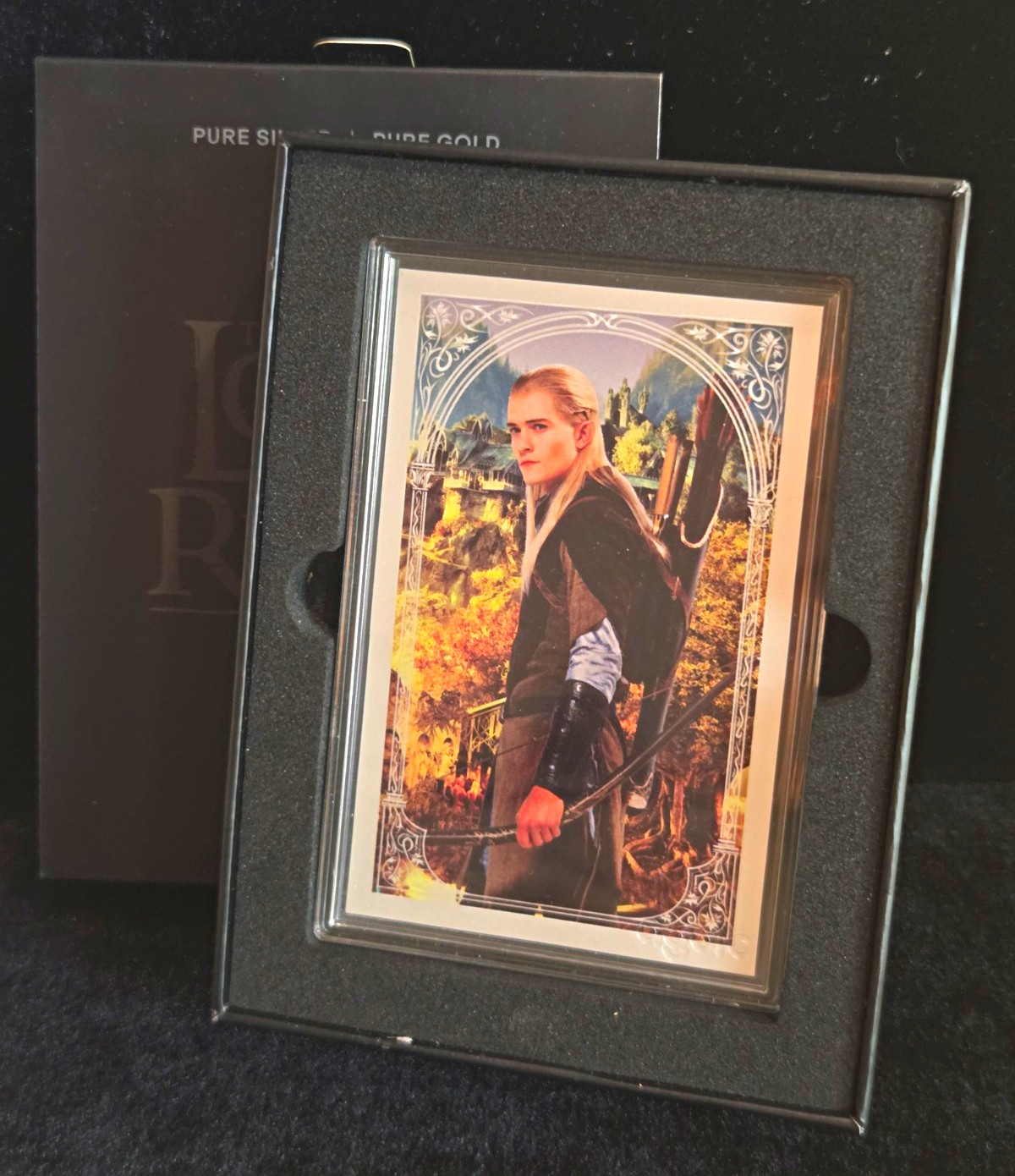 Agoro The Lord of the Rings Legolas 5g Pure Silver Card Display Case 0188/1200