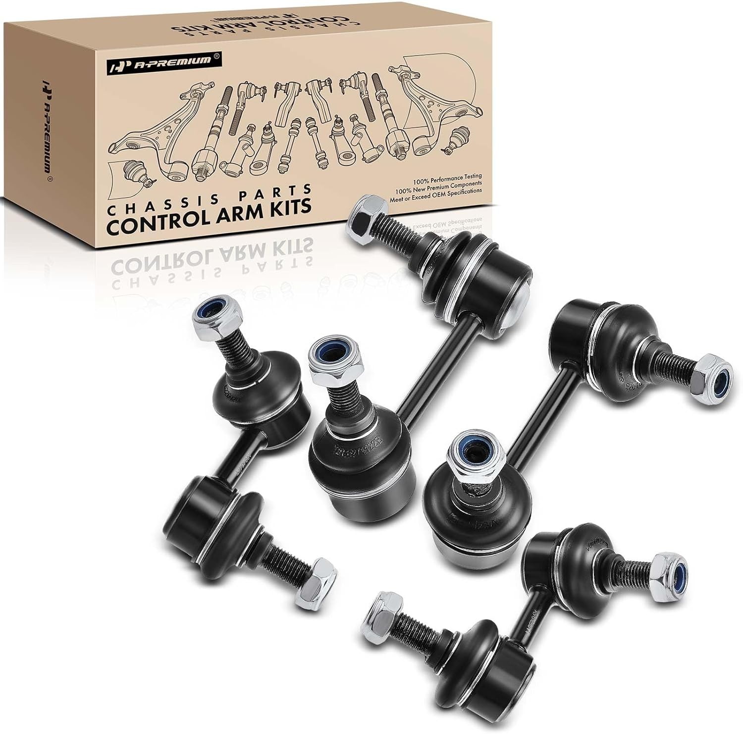 A-Premium 4PCS Front & Rear Sway Bar End Links Kit for Honda Element 2003-2011 A-Premium 4PCS Front & Rear Sway Bar End Links Kit for Honda Element 2003-2011