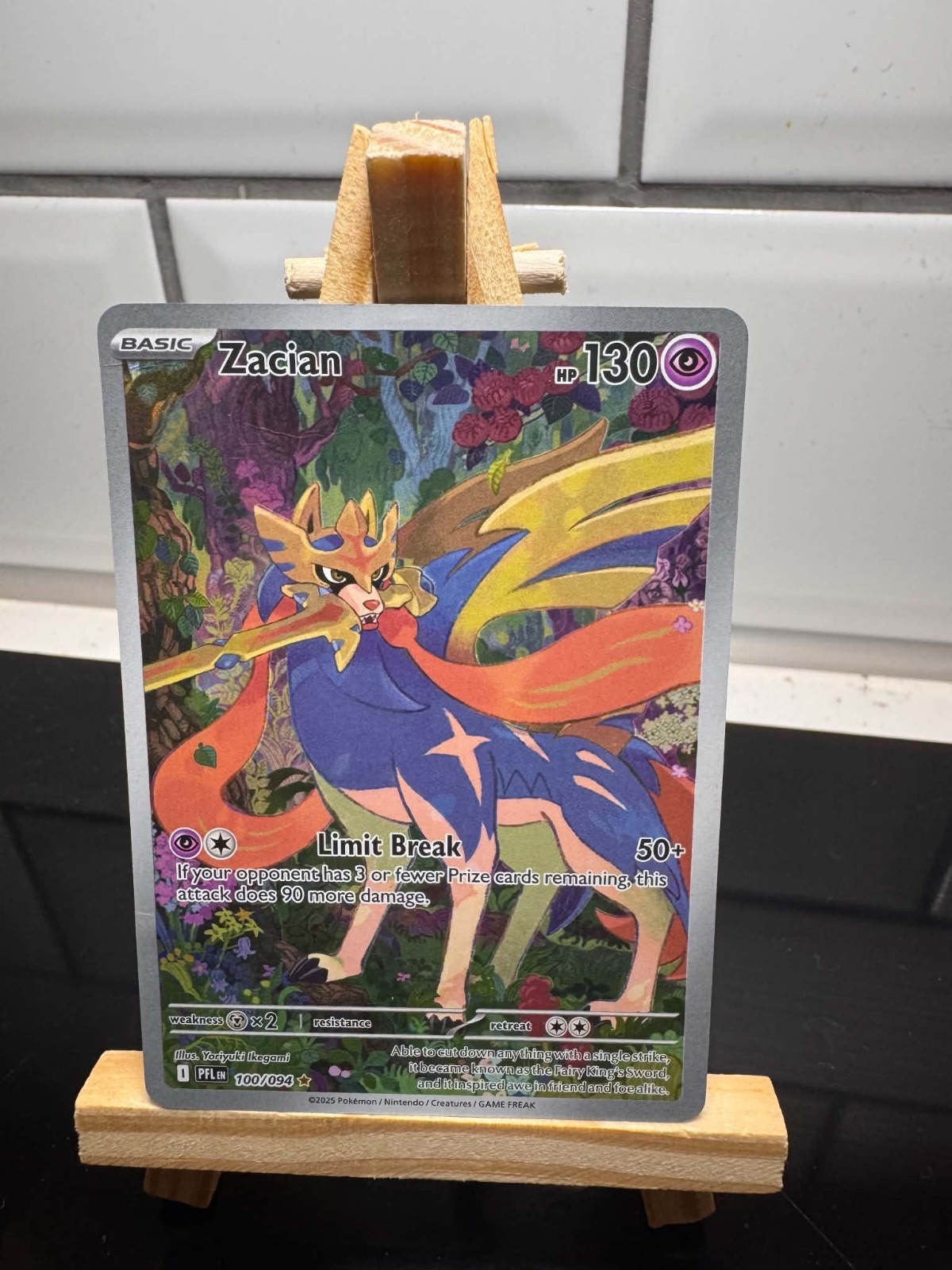 Zacian 100/094 Me02: Phantasmal Flames Holo