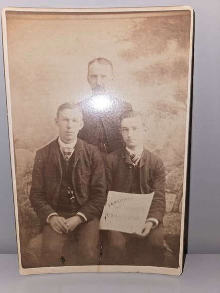 Rare Photograph of Three Members of Three Employees of Harrison Administration