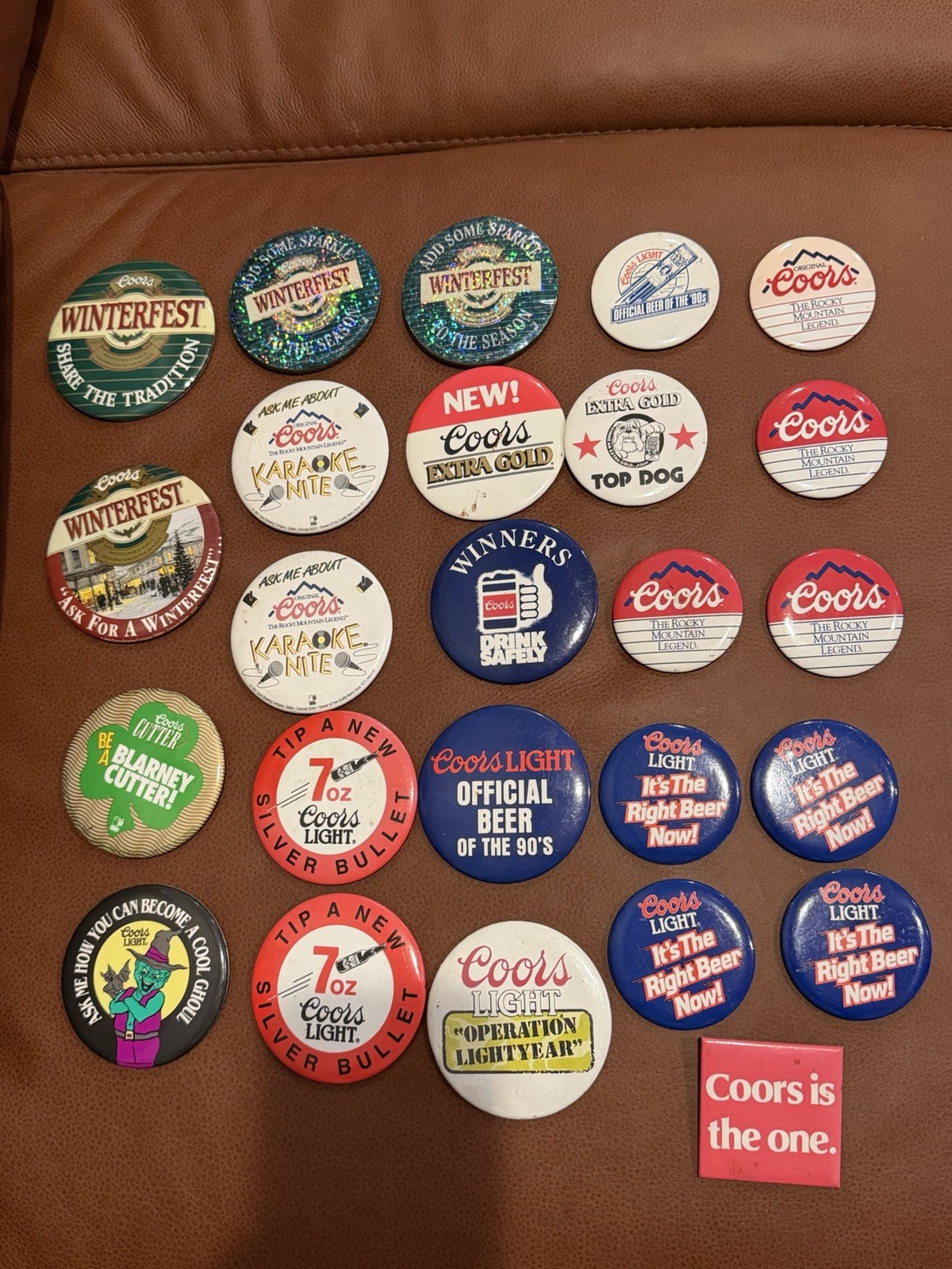 Vintage Coors Beer Pinback Button Lot 20+ Winterfest Coors Light Advertising