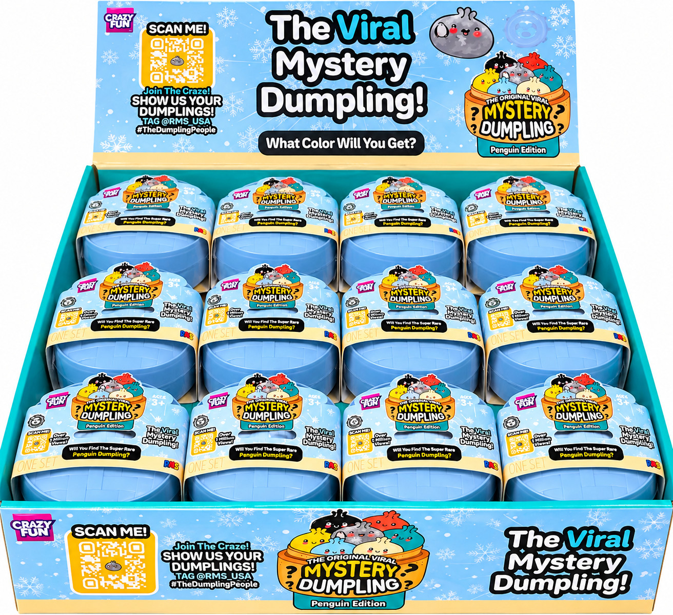 Crazy Fun FULL CASE of 24 PENGUIN EDITION Viral Mystery Dumplings Crazy Fun FULL CASE of 24 PENGUIN EDITION Viral Mystery Dumplings