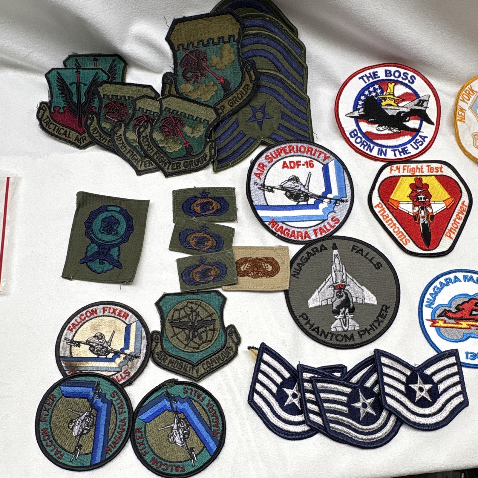 Vintage US Air Force Patches Lot USAF Niagara Falls 107th Fighter Group F-4 F-16