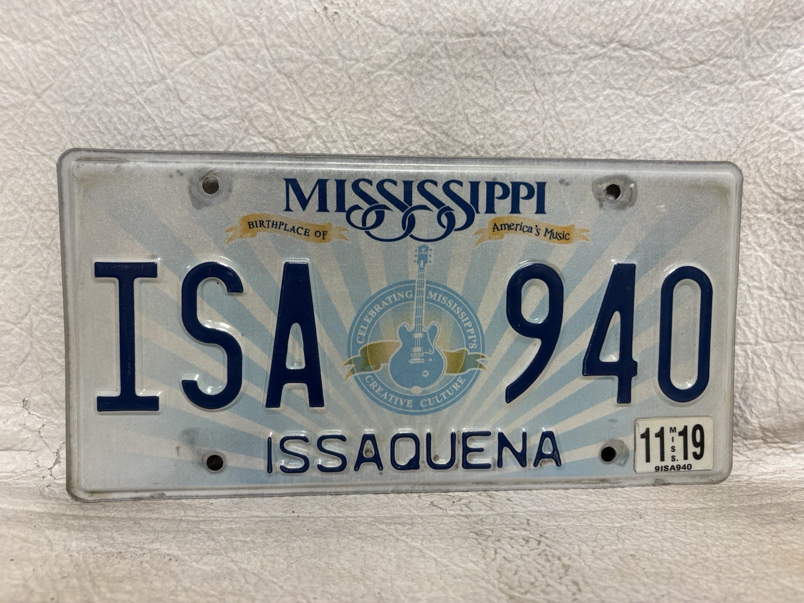 2019 Mississippi License Plate ~ Issaquena County 2019 Mississippi License Plate ~ Issaquena County