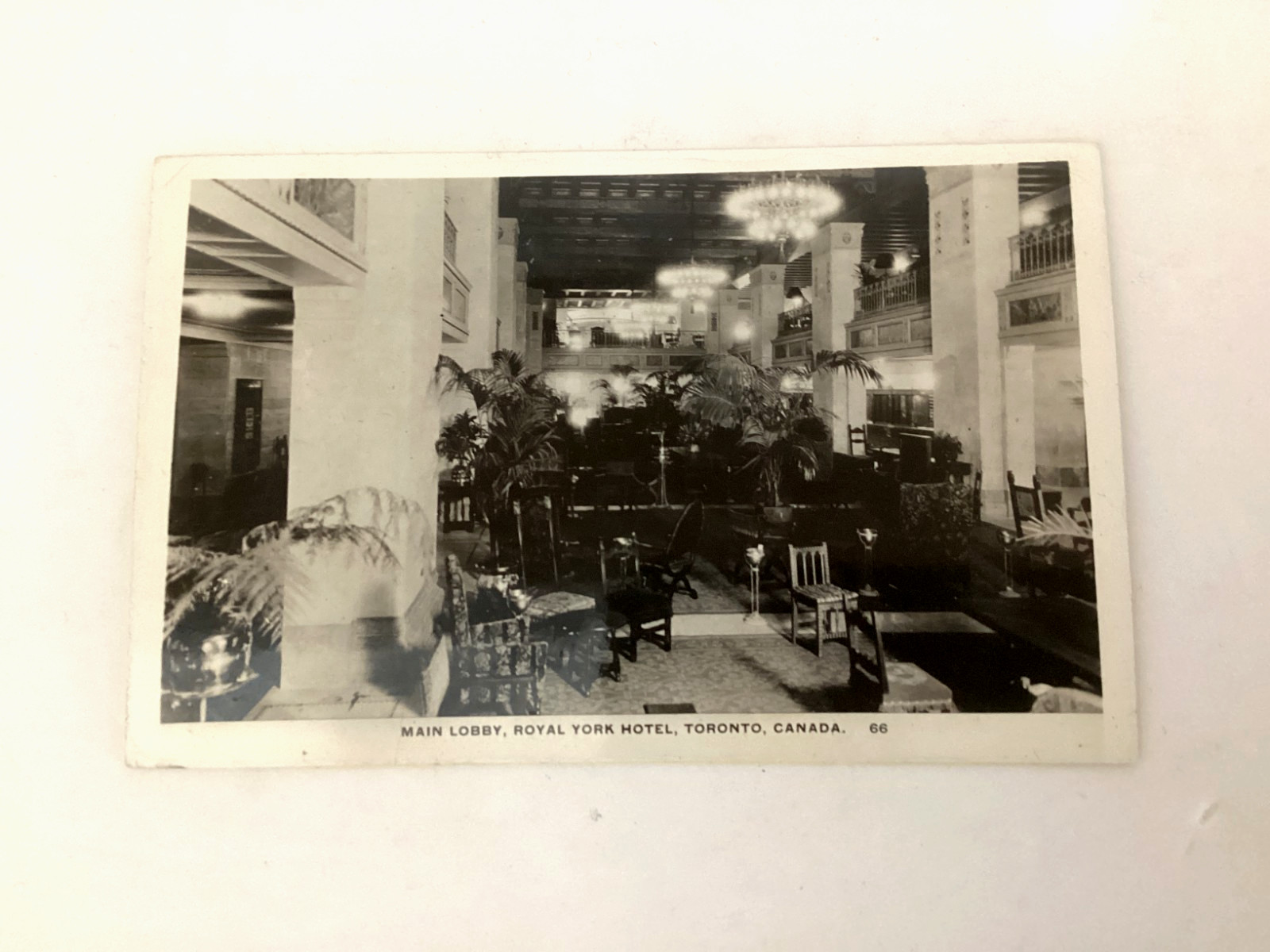NOS VINTAGE RPPC AZO UNPOSTED MAIN LOBBY ROYAL YORK HOTEL TORONTO CANADA