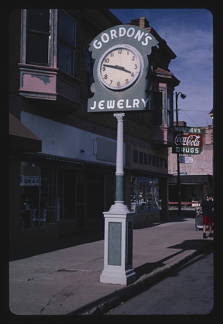 Las Vegas New Mexico Gordons Jewelry Street Clock 2003 Downtown Signage