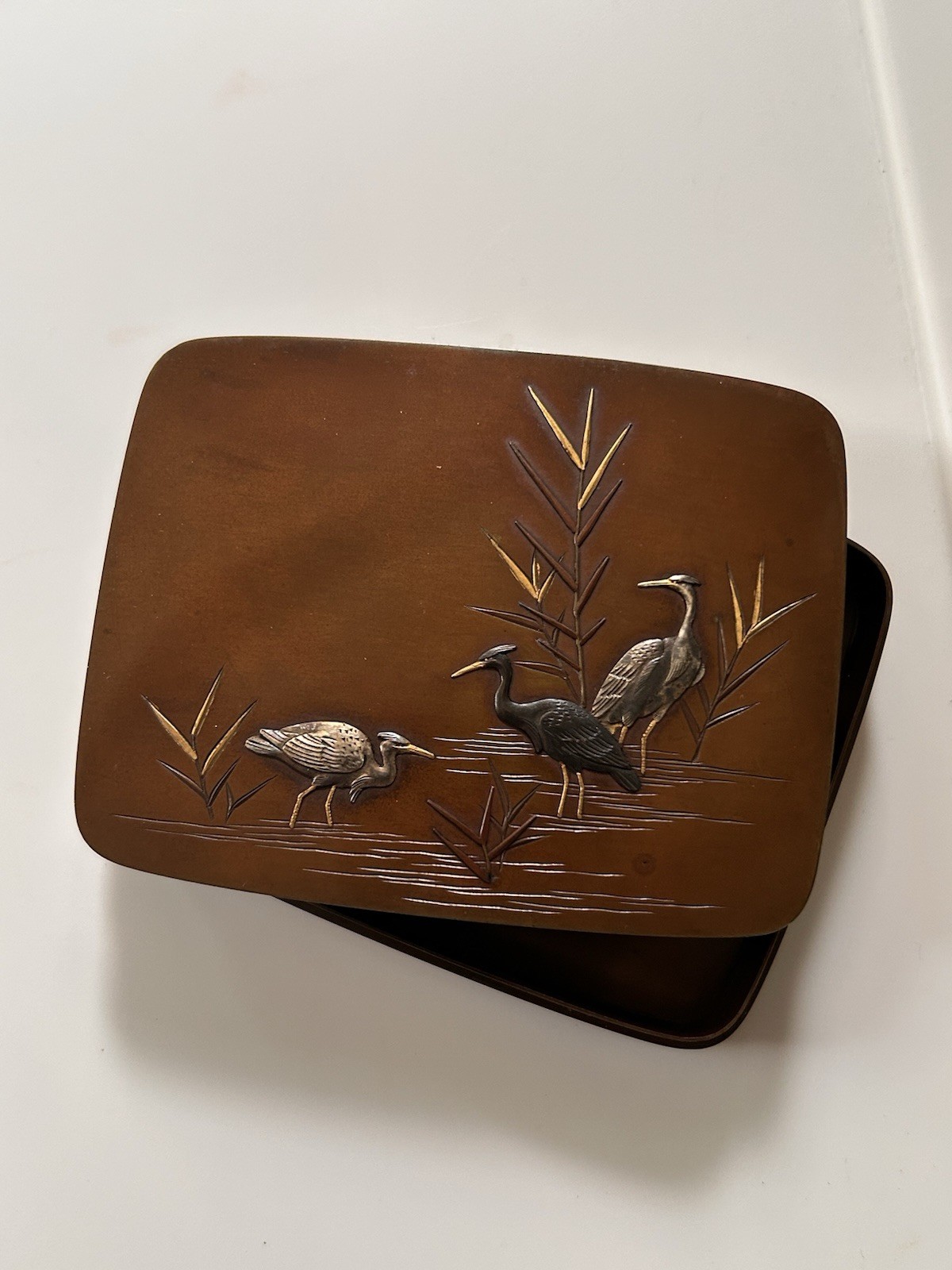 Antique Nogawa Company Mix Metal Trinket Or Cig Box 1868-1912 MINT Antique Nogawa Company Mix Metal Trinket Or Cig Box 1868-1912 MINT