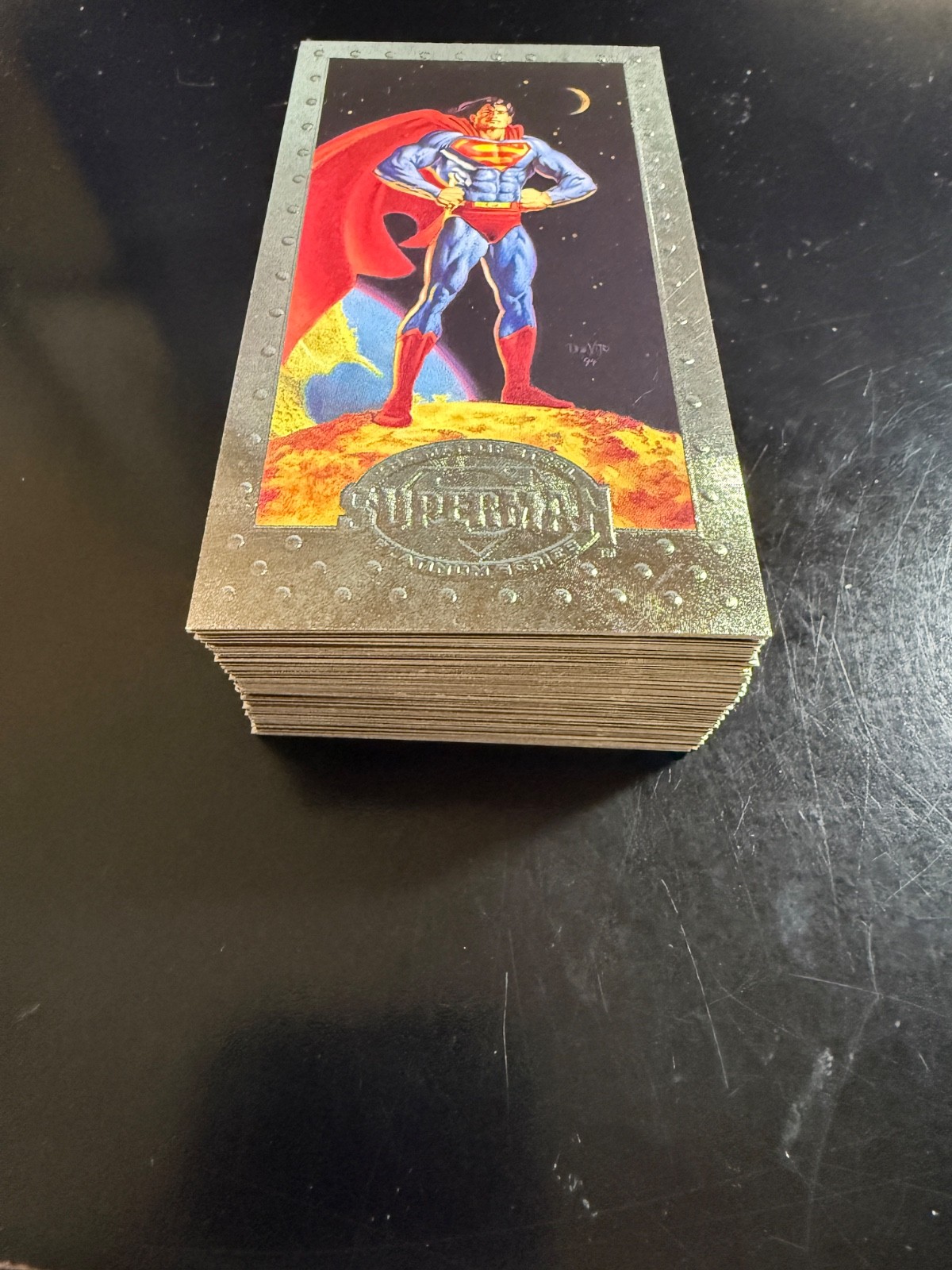 1994 SkyBox Superman Man Of Steel Platinum Series 90 Card set