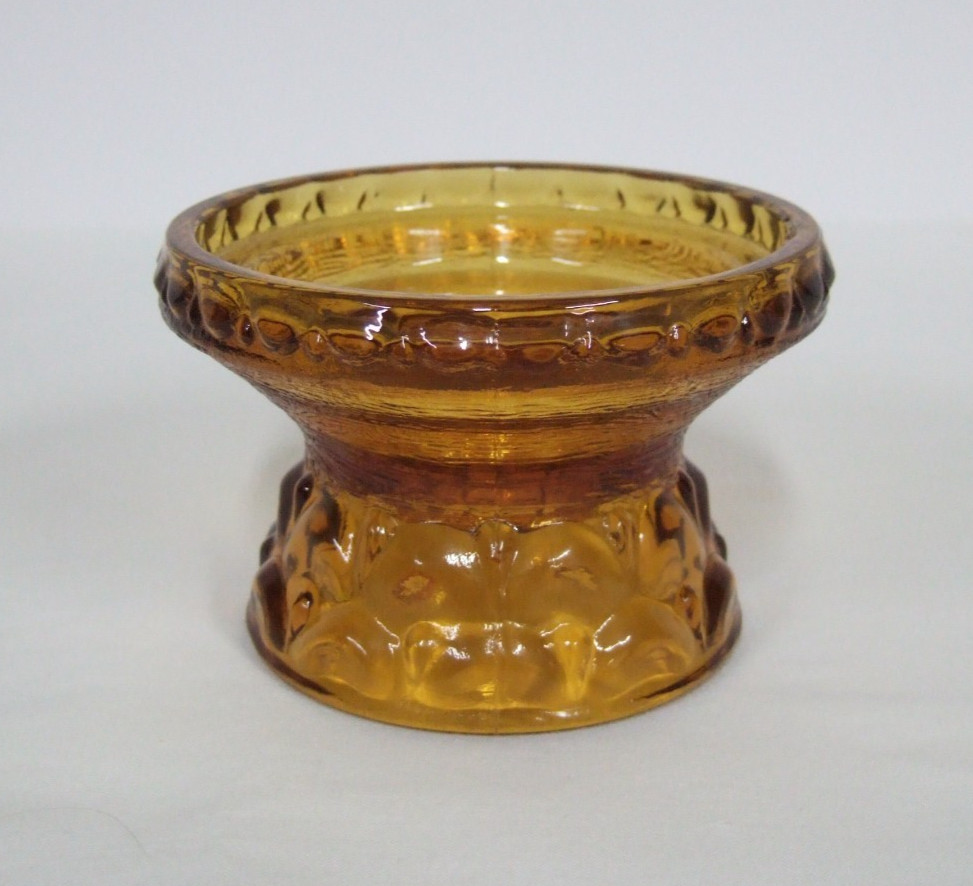 Vintage Lenox Amber Hill Glass Candle Holder - Holds Pillar, Votive or Taper