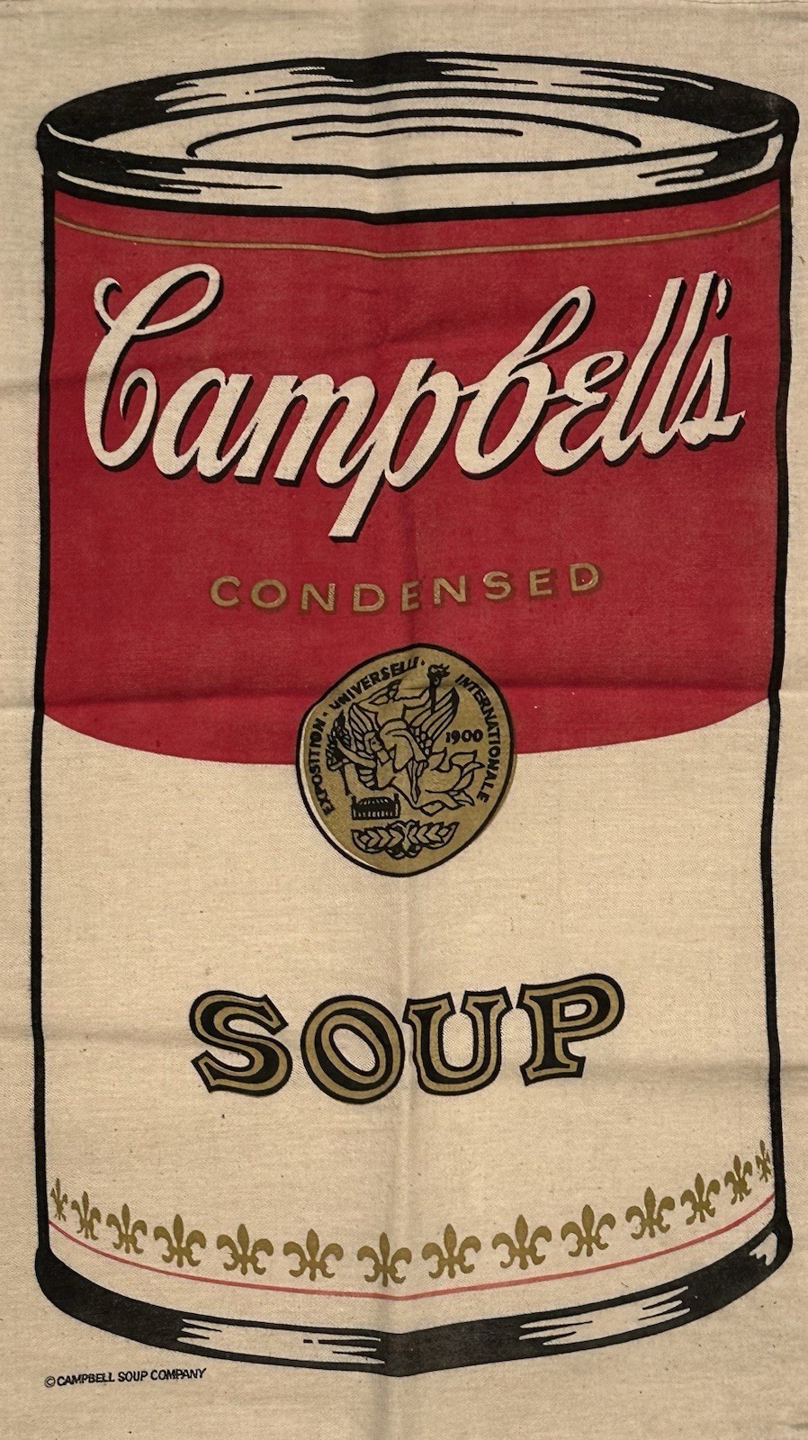 CAMPBELLS SOUP CAN POP ART ANDY WARHOL POPULARIZED CANVAS BAG NOS RARE CAMPBELLS SOUP CAN POP ART ANDY WARHOL POPULARIZED CANVAS BAG NOS RARE