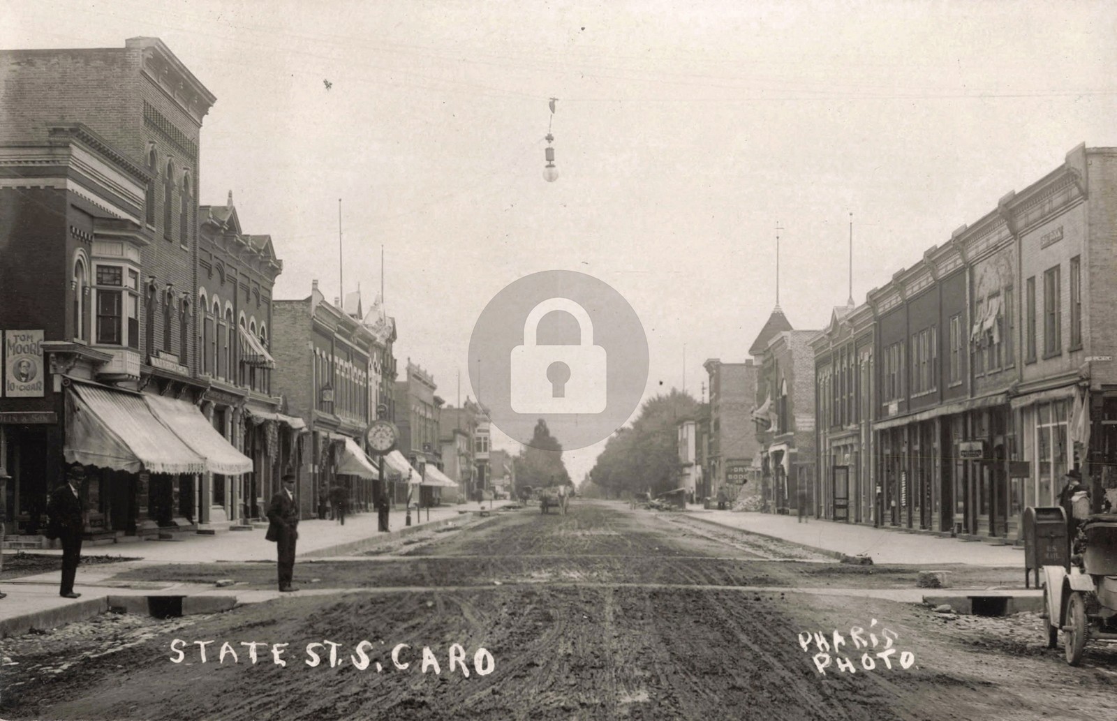 Street View State St. S., Caro MI Michigan RPPC Photo Postcard COPY Street View State St. S., Caro MI Michigan RPPC Photo Postcard COPY