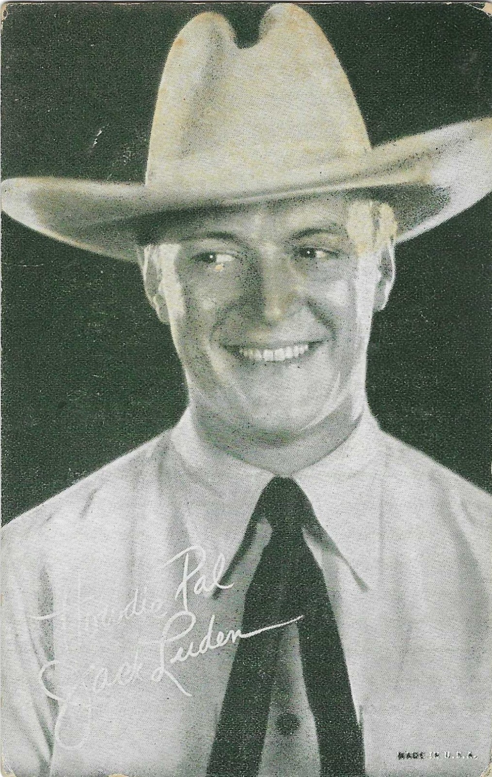 EXHIBIT ARCADE COWBOY CARD 1920\'s JACK LUDEN GREAT CARD