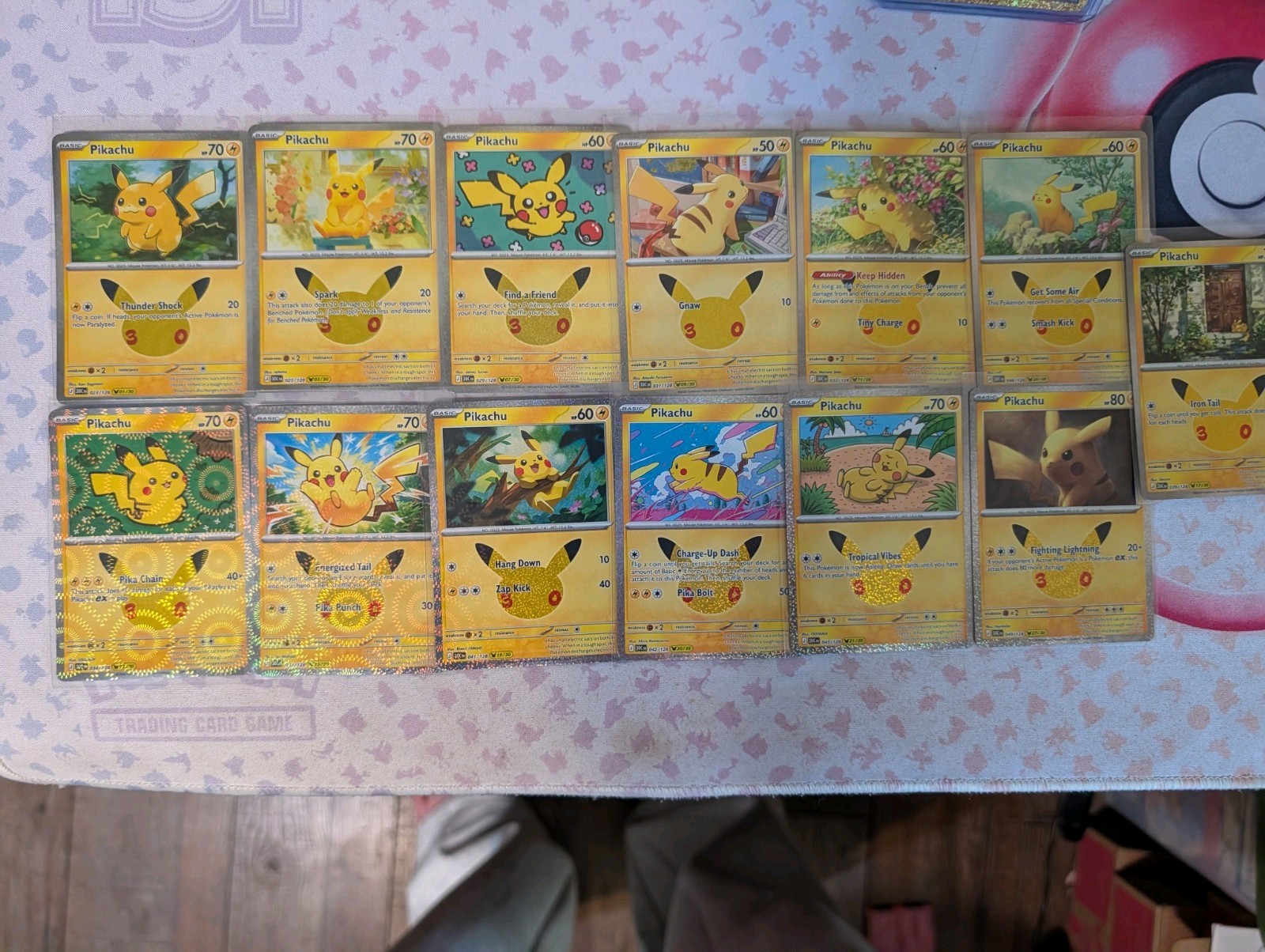 Pokemon Celebrations 30th Pikachu Collection Lot 13 Dif Pack Fresh #17 12 07 Etc