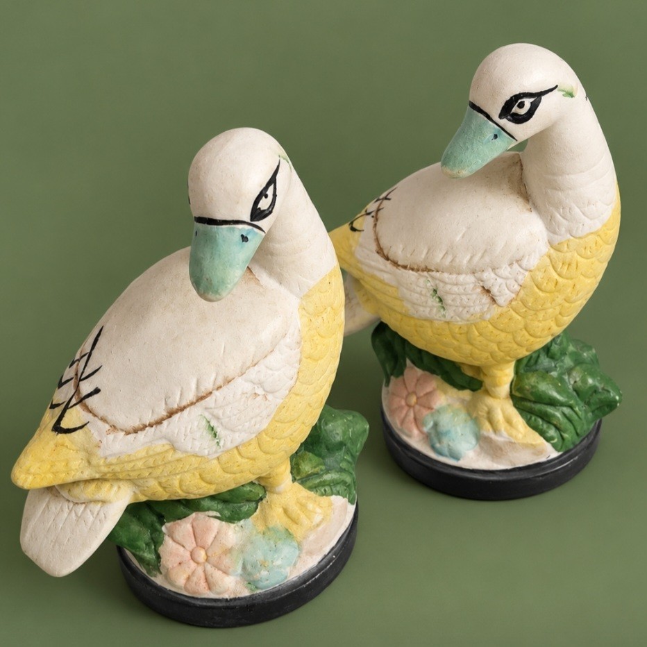 vintage ceramic duck figurines