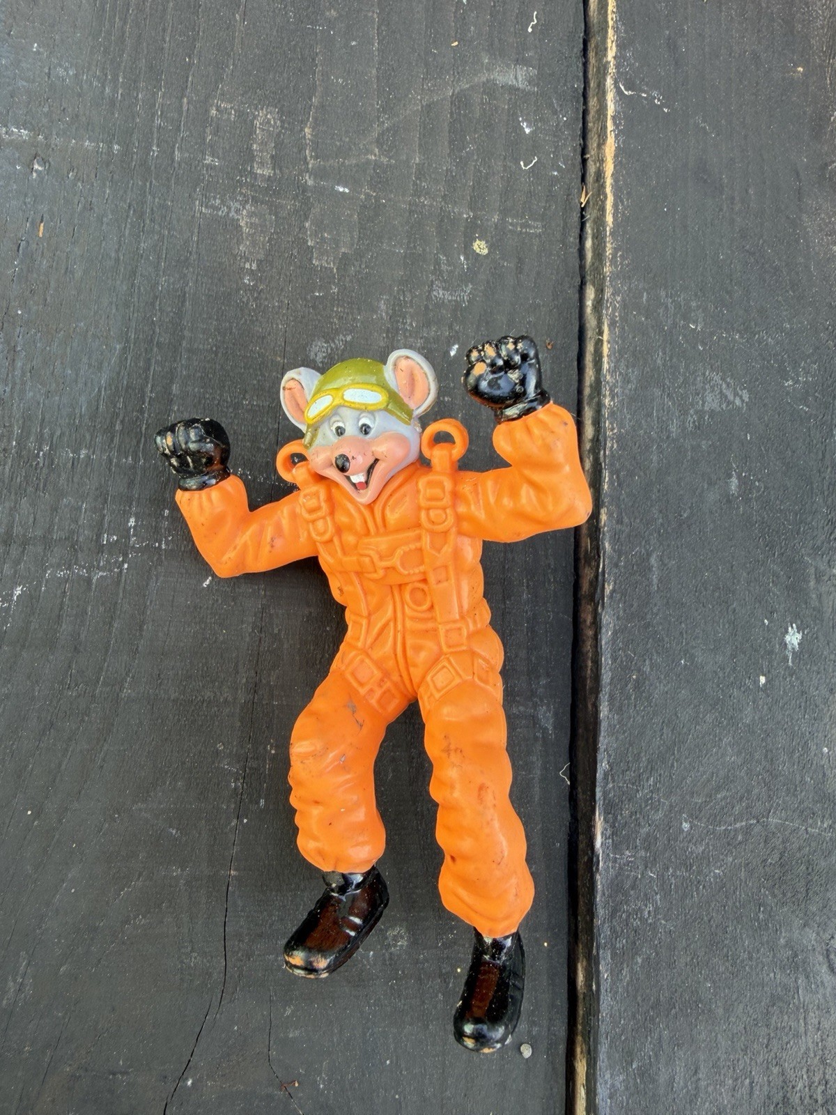 Vintage 90s RARE Skydiver Chuck E. Cheese PVC Figure Restaurant Prize Vintage 90s RARE Skydiver Chuck E. Cheese PVC Figure Restaurant Prize