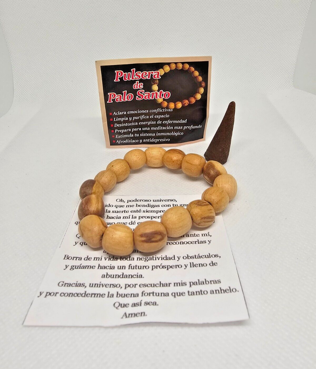 PULSERA PALO SANTO LIMPIA Y EQUILIBRA LAS ENERGIAS 100% ORIGINAL