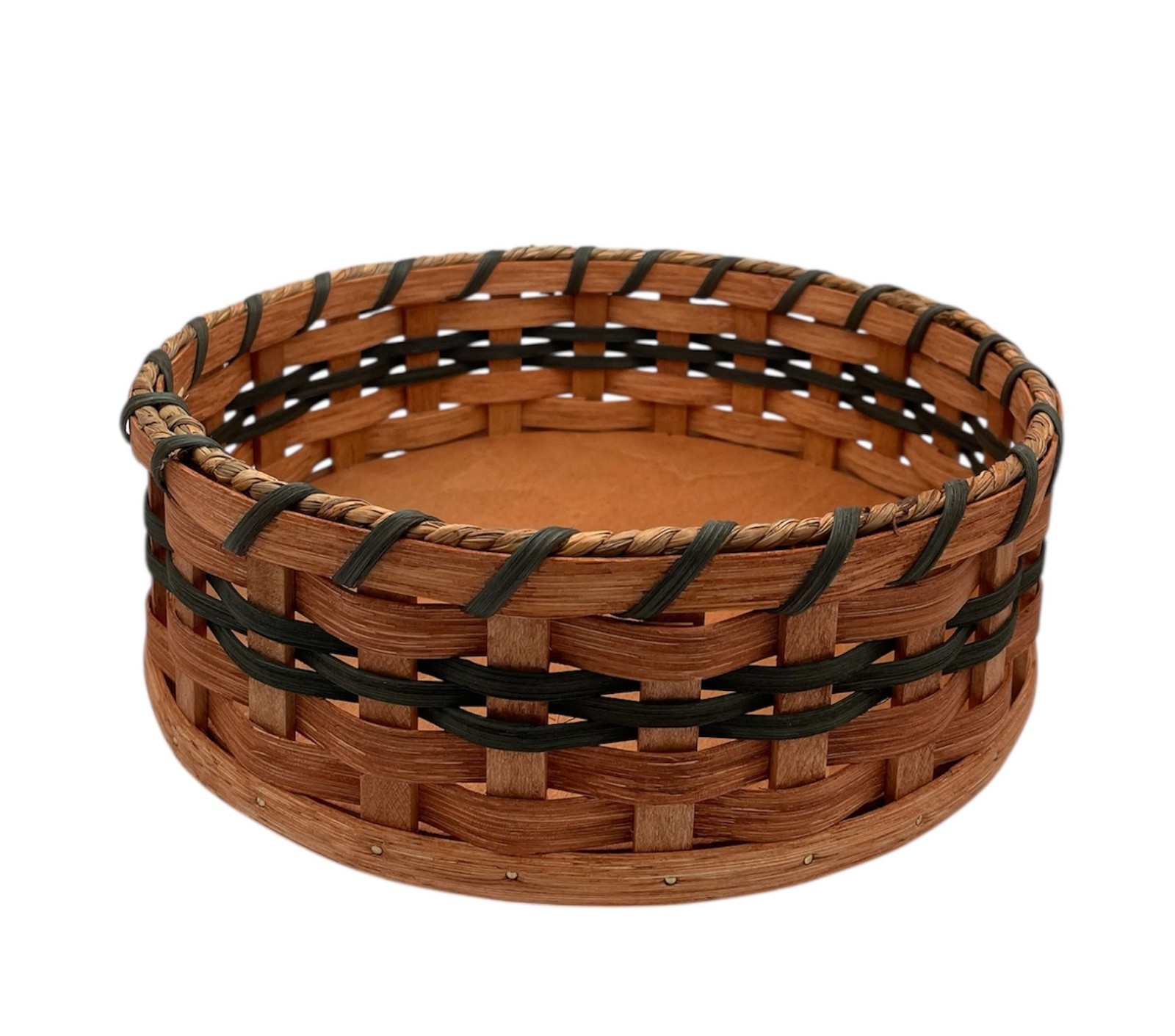 Amish Handmade Tabletop Lazy Susan Oak Storage Basket - 10\