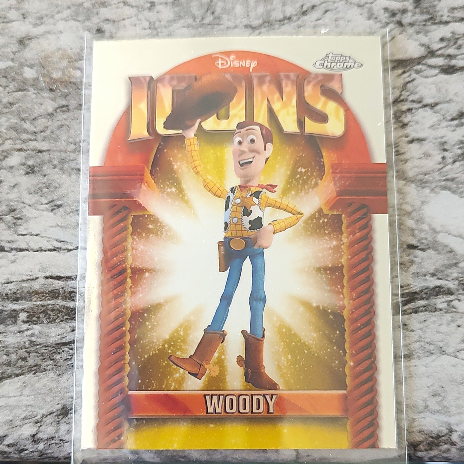 Topps 2025 Topps Chrome Disney 100 Woody Icons Insert Non-Sport Card DI-25