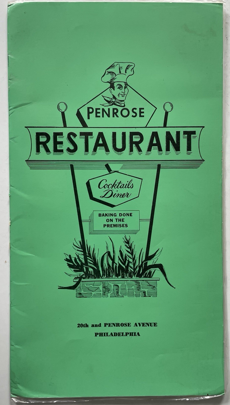 Penrose Diner Restaurant Vintage Menu South Philadelphia Penrose Diner Restaurant Vintage Menu South Philadelphia