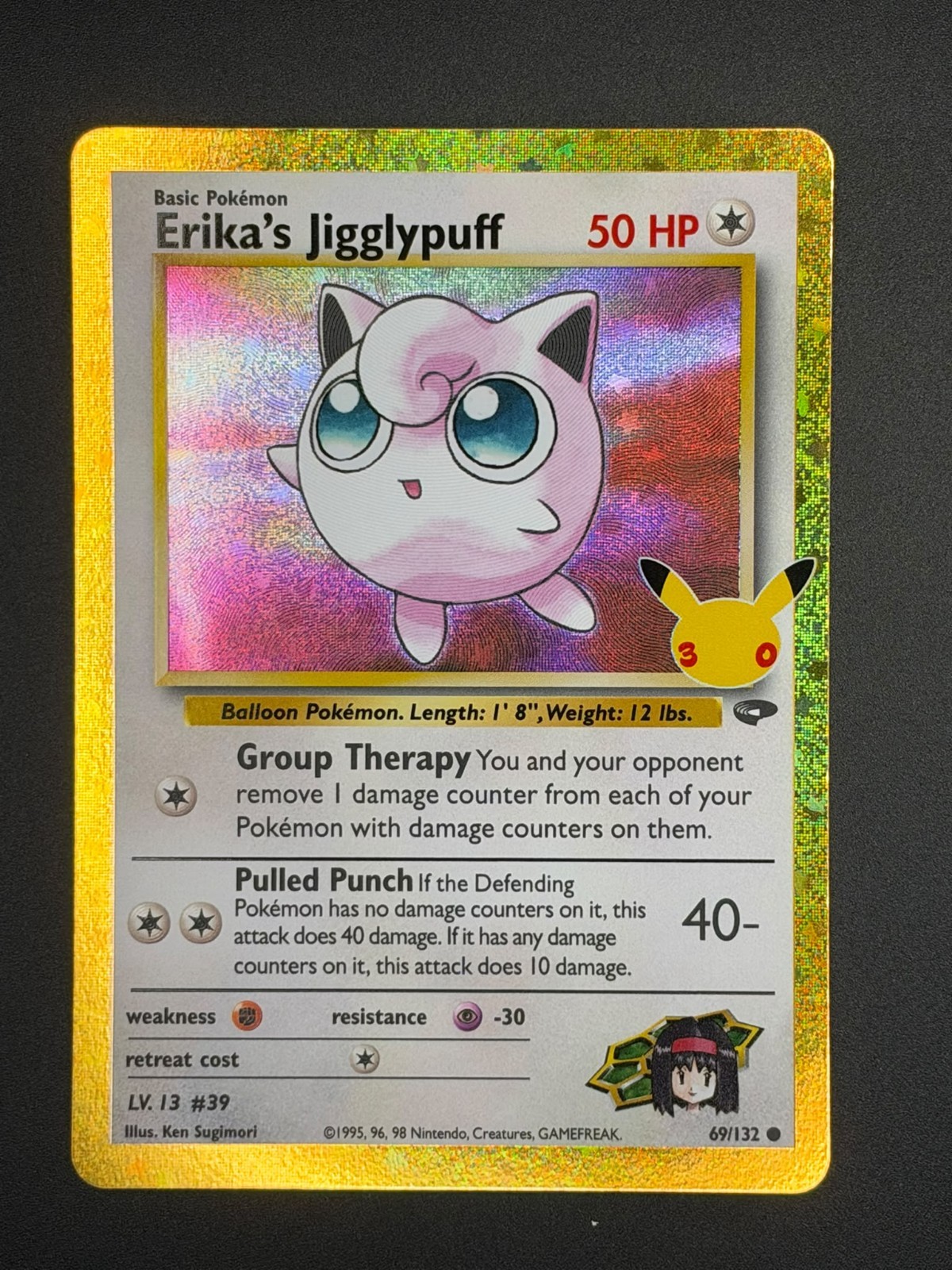 69/132 Erika\'s Jigglypuff Holo Rare - Pokemon TCG: 30th Classic Collection NM/M