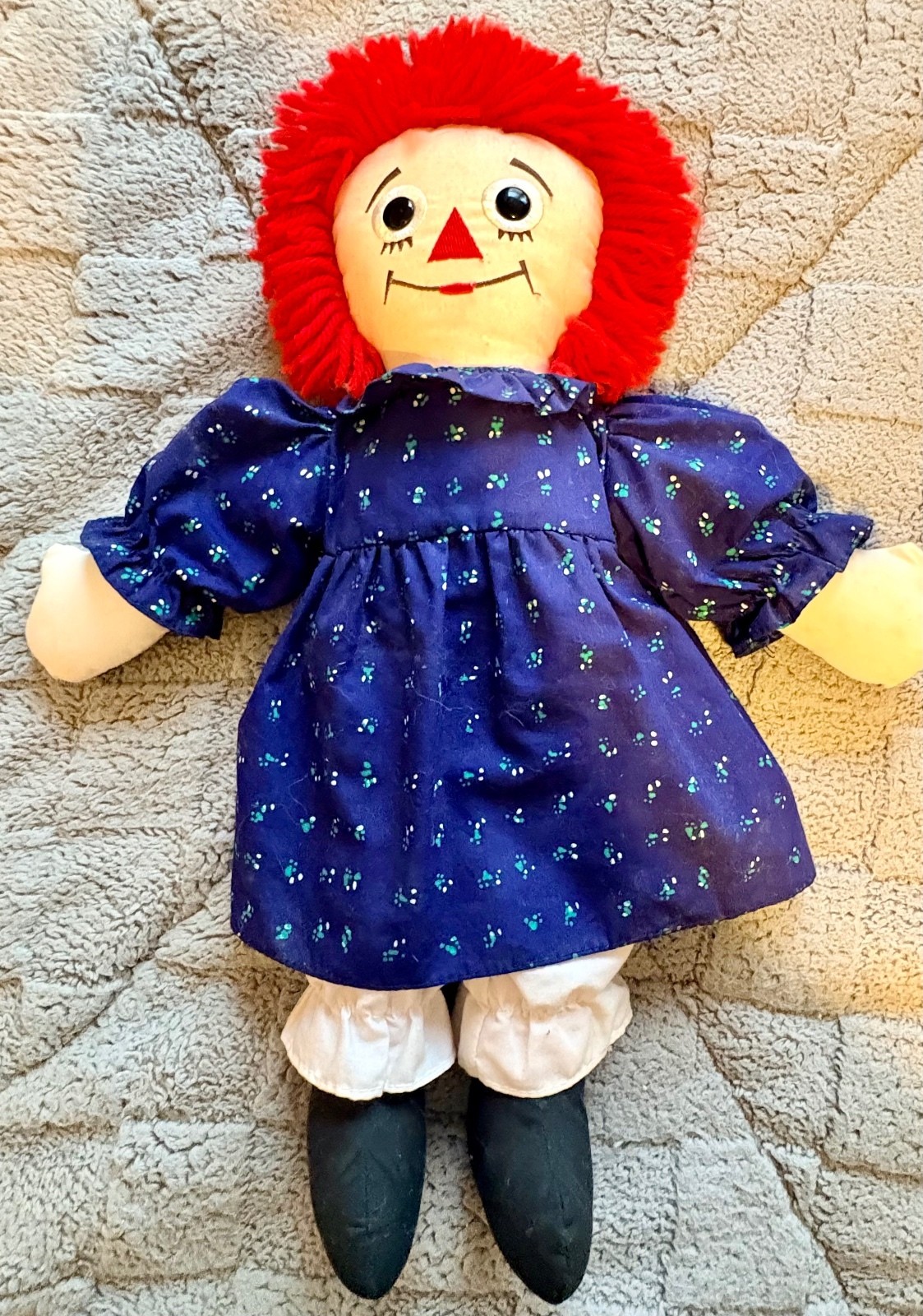 Vintage 1991 Applause Raggedy Ann Doll I Love You Heart Blue Dress Plush Vintage 1991 Applause Raggedy Ann Doll I Love You Heart Blue Dress Plush