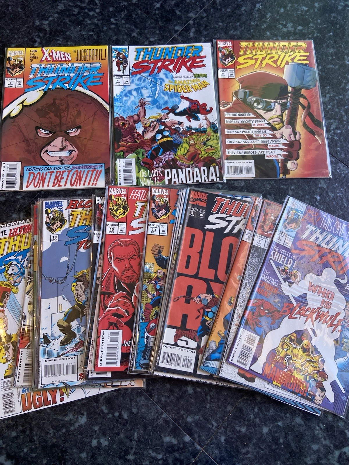 ThunderStrike Marvel Comics Near Complete Run 22 Issues 1993-1995 X-Men Etc