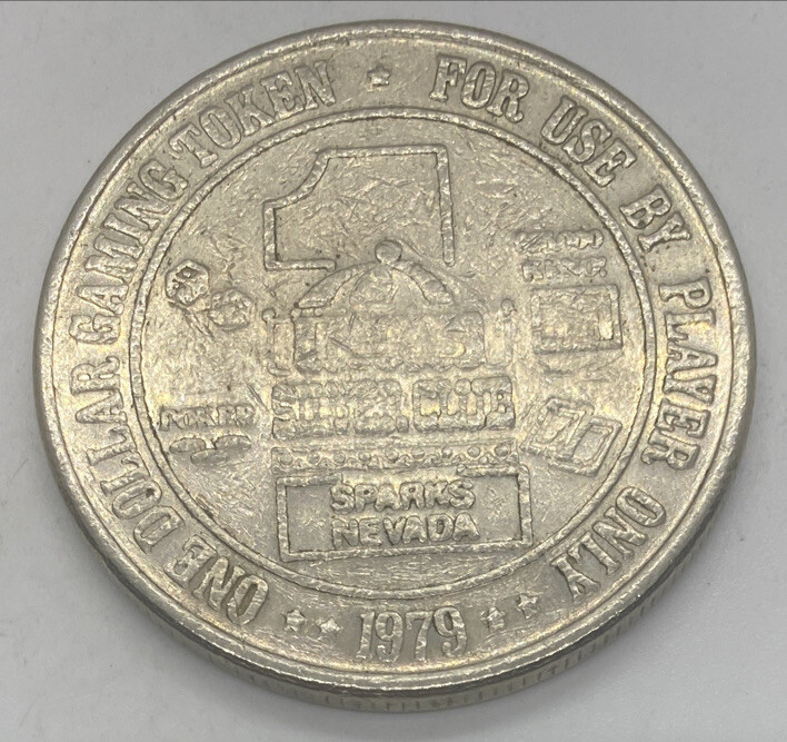 $1 Karl’s Silver Club - SPARKS NV $1 casino Slot token 1979