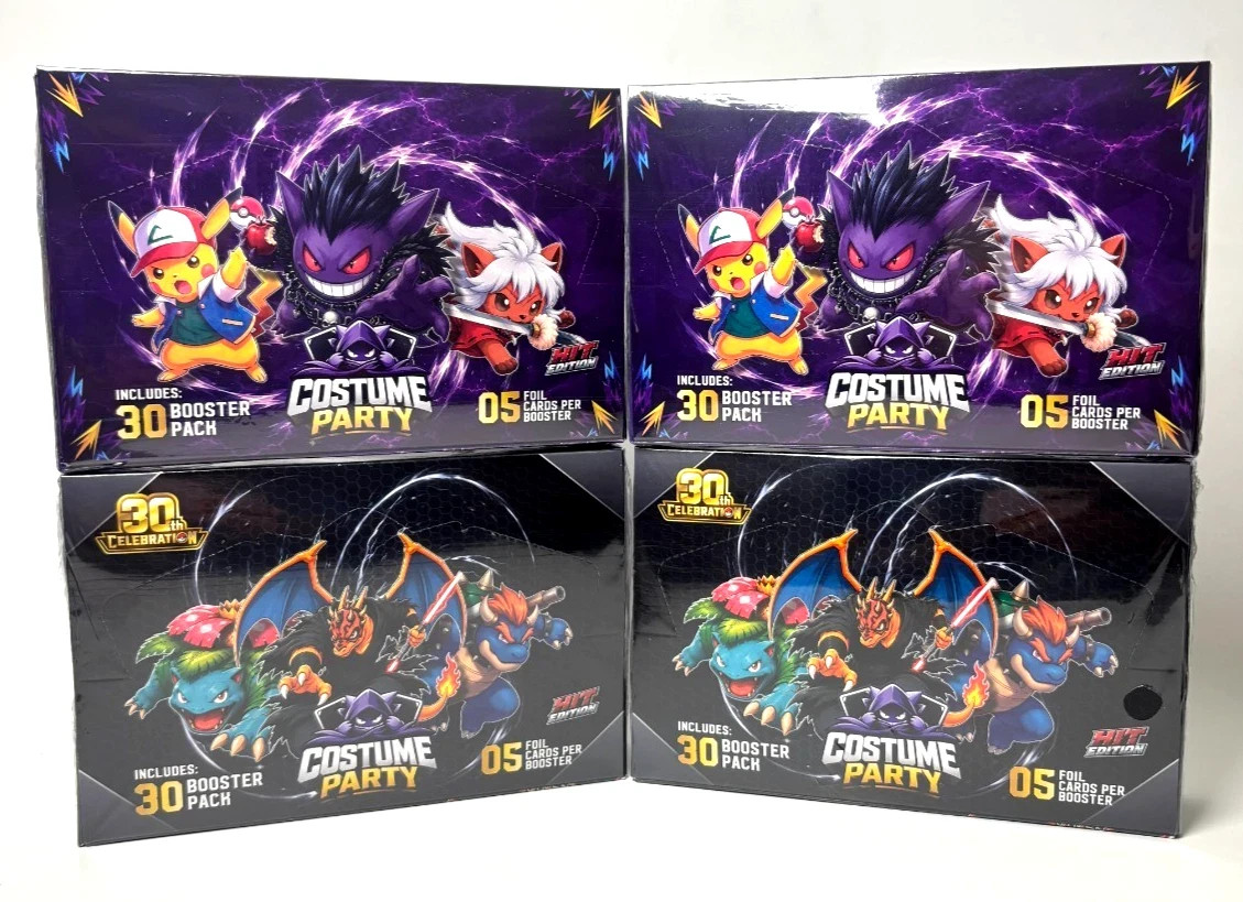 4 BOXES - 2026 POKEMON COSTUME PARTY HE Cards - 120 Sealed Packs 4 BOXES - 2026 POKEMON COSTUME PARTY HE Cards - 120 Sealed Packs