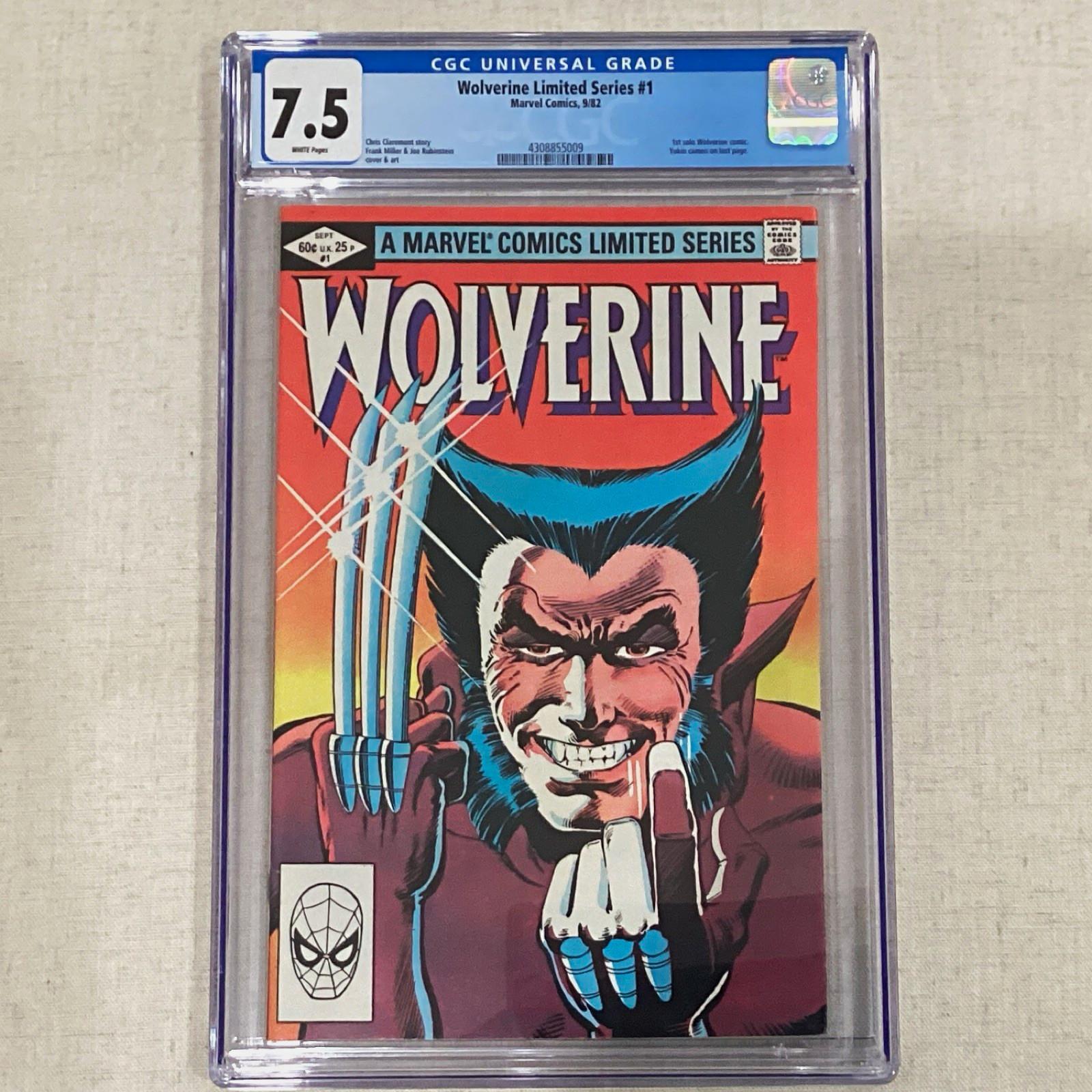 Marvel Comics Wolverine Limited Series #1 (1982) CGC 7.5 Claremont/Miller