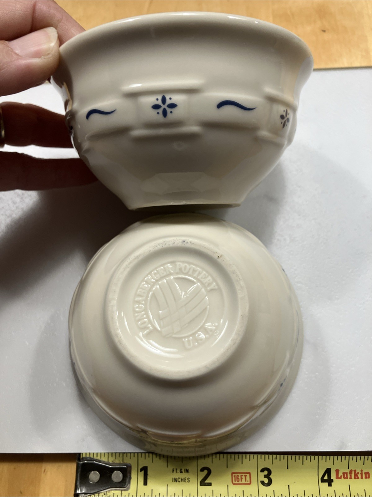 Longaberger Pottery Small Bowls. Set Of Two Longaberger Pottery Small Bowls. Set Of Two
