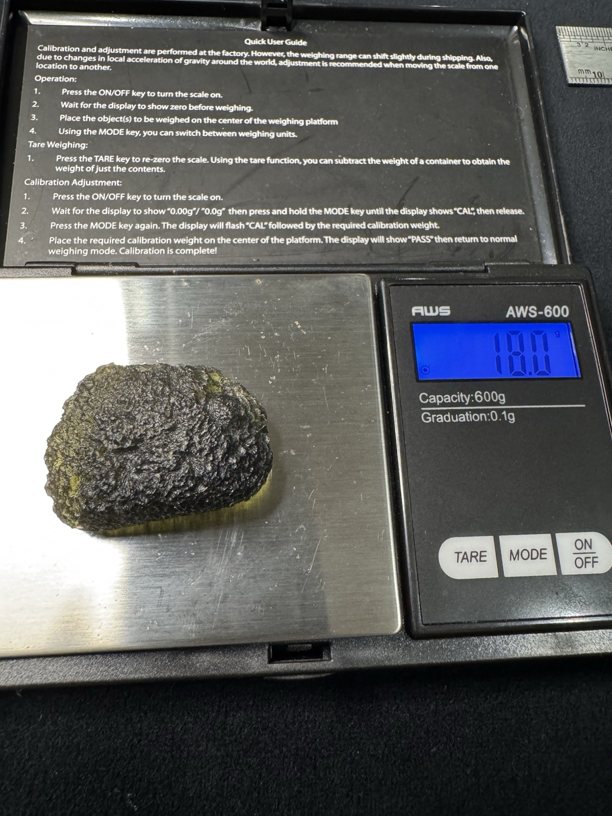 Moldavite Large 18gr Besednice Czech Moldavite Large 18gr Besednice Czech