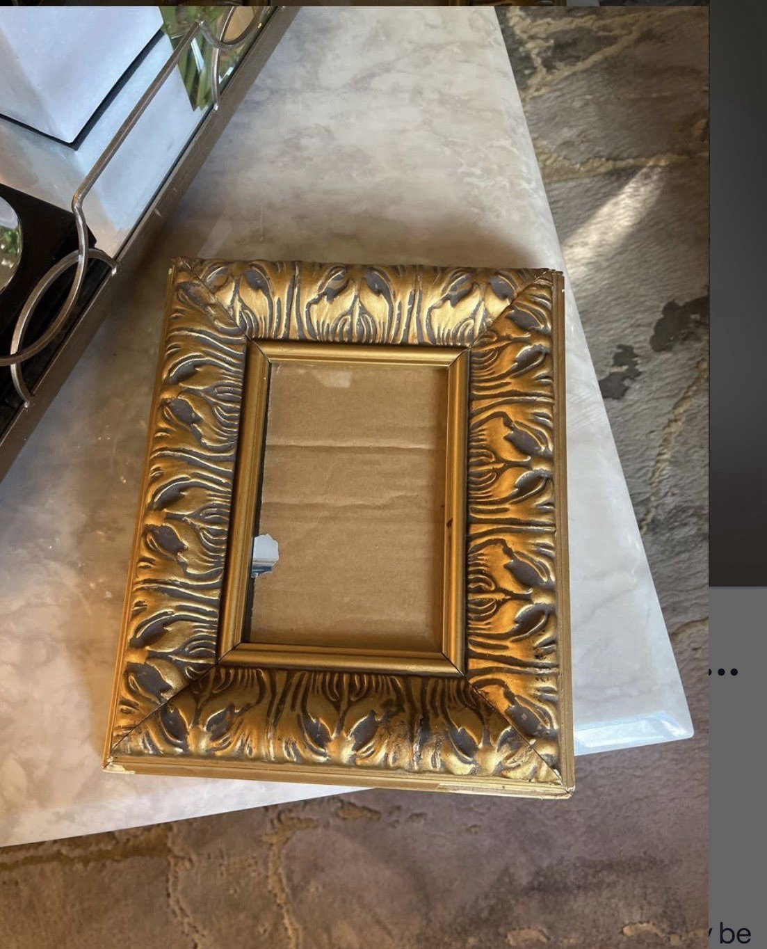 Vintage Ornate Picture Frame Victorian Baroque Renaissance Gold Finish 4X6