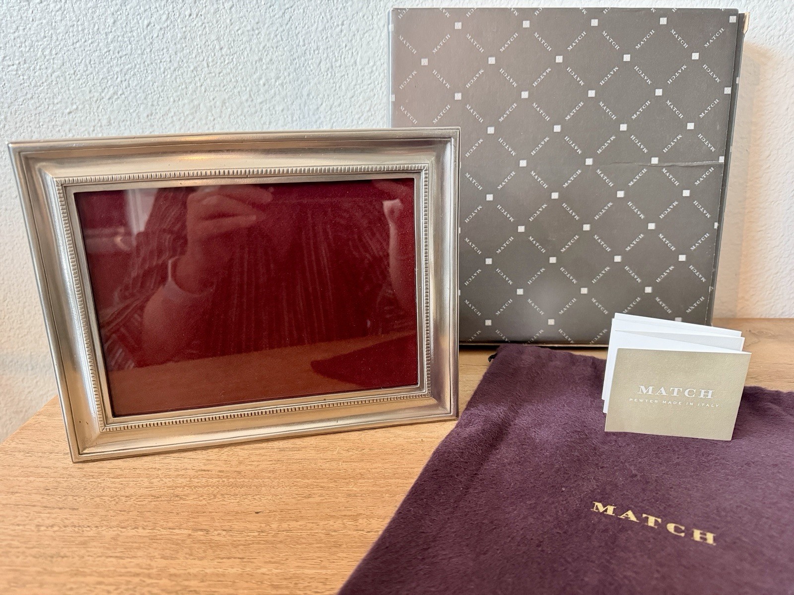 MATCH Pewter Toscana Frame 5x7 NEW Italy $254 Retail