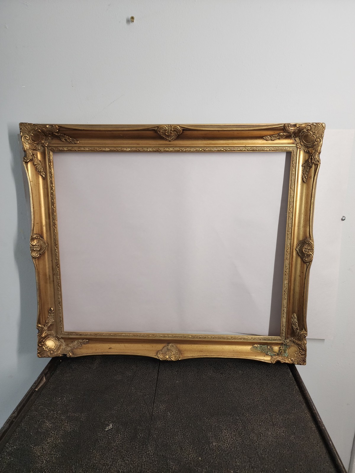 Vintage Solid Wood Ornate Gold Gilded Frame 22 x 27 Fits 18x22 