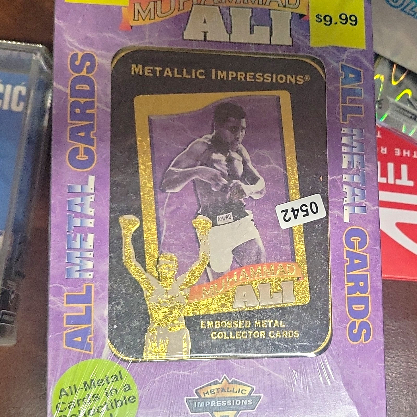 Metallic Impressions Muhammad Ali All-Metal Embossed Collector Cards Tin Box