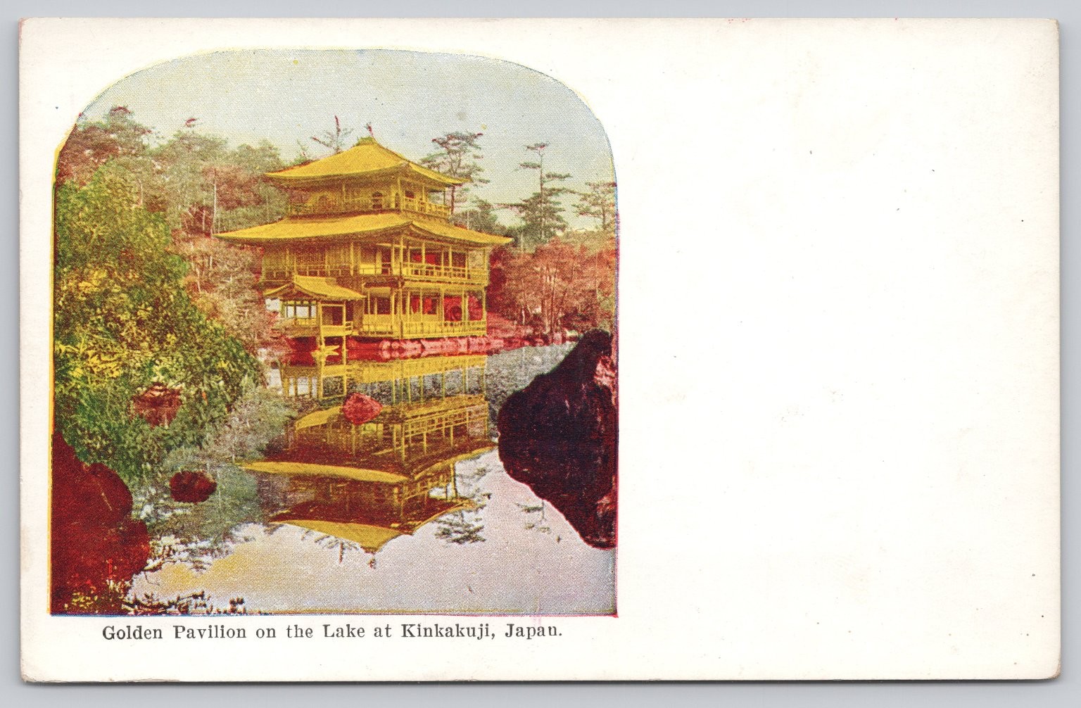 Kinkakuji Golden Pavilion Japan Vintage Postcard Early 1900s Architecture Kinkakuji Golden Pavilion Japan Vintage Postcard Early 1900s Architecture