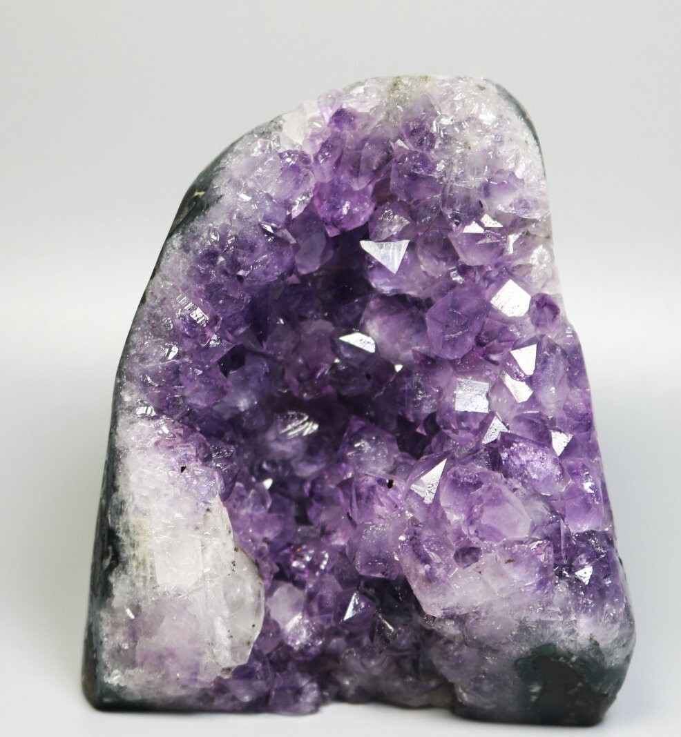 408g Natural Amethyst Quartz Crystal Cluster Geode Stone Mineral Specimen