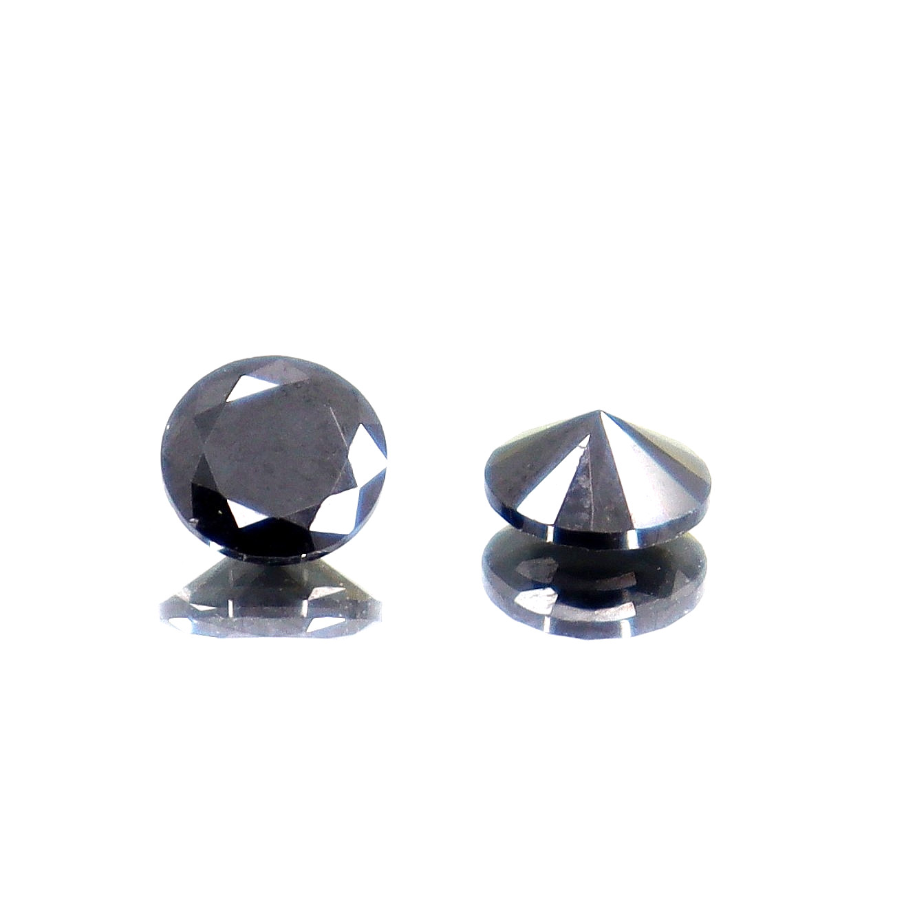 2.65 Natural Super Fine Black Onyx Round Cut GGI Certified Loose Gemstone Pcs-2 2.65 Natural Super Fine Black Onyx Round Cut GGI Certified Loose Gemstone Pcs-2