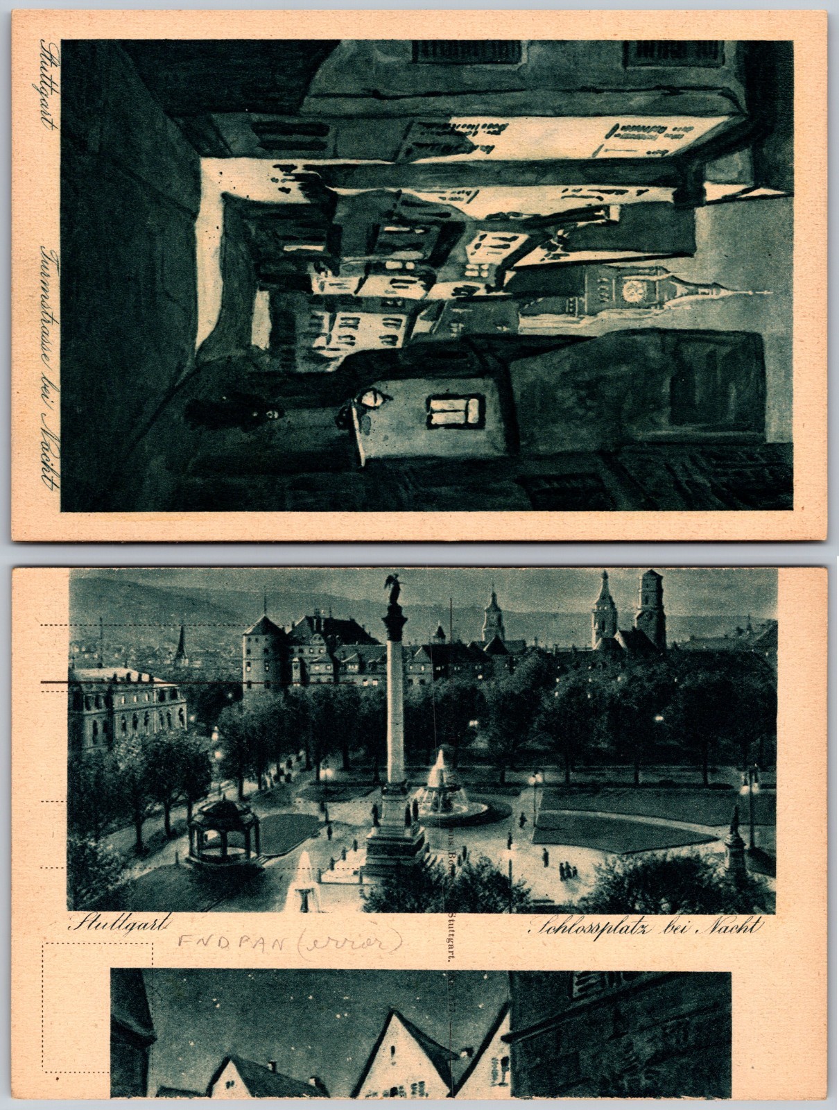 Stuttgart Schlossplatz Germany Postcard