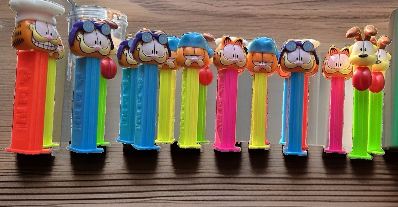 20 Vtg Garfield Pez Dispensers Lot Odor Chef Goggles Hats Patent 4.966305 20 Vtg Garfield Pez Dispensers Lot Odor Chef Goggles Hats Patent 4.966305