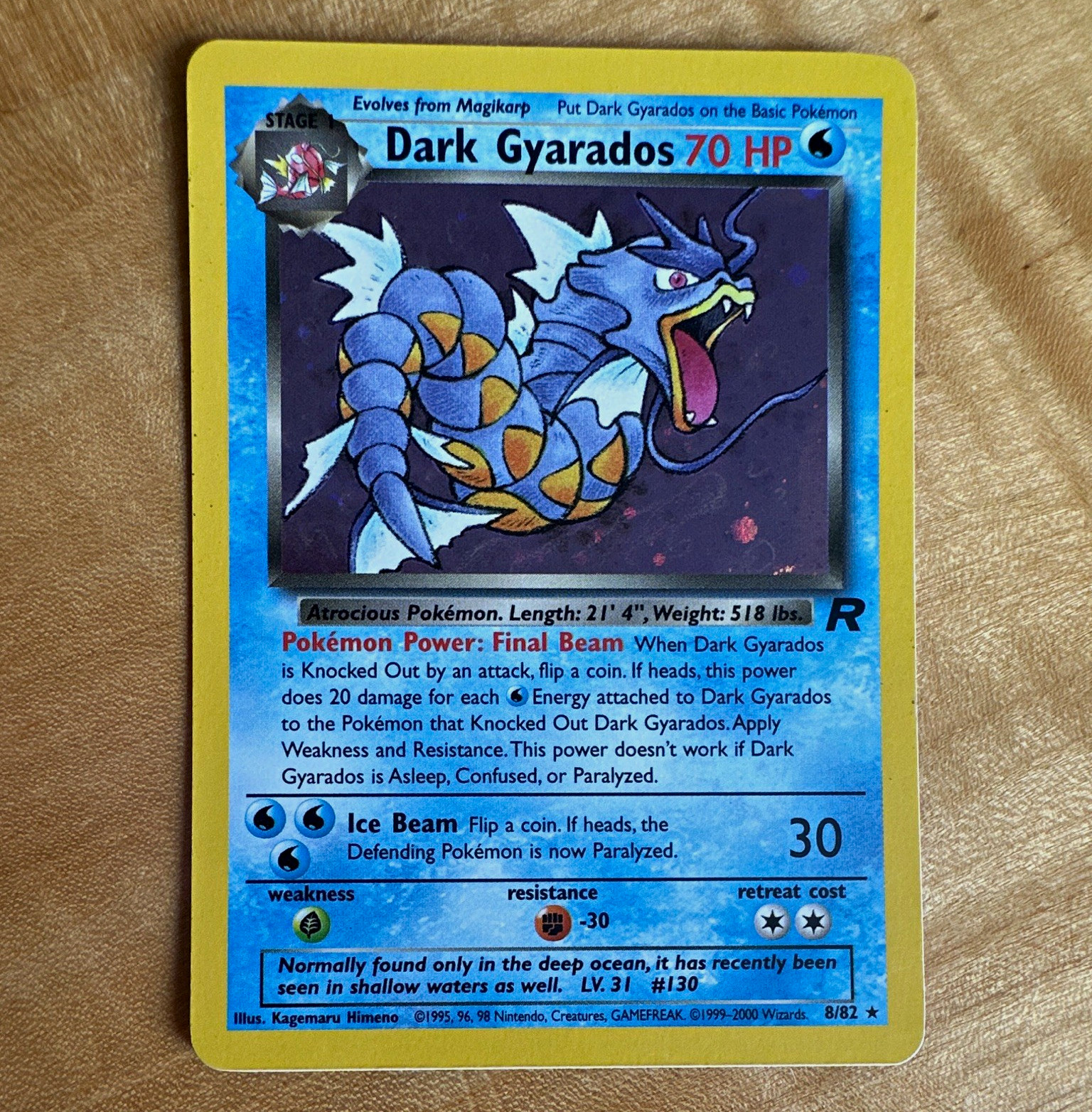 2000 Wizards Pokémon TCG Team Rocket Dark Gyarados 8/82 English