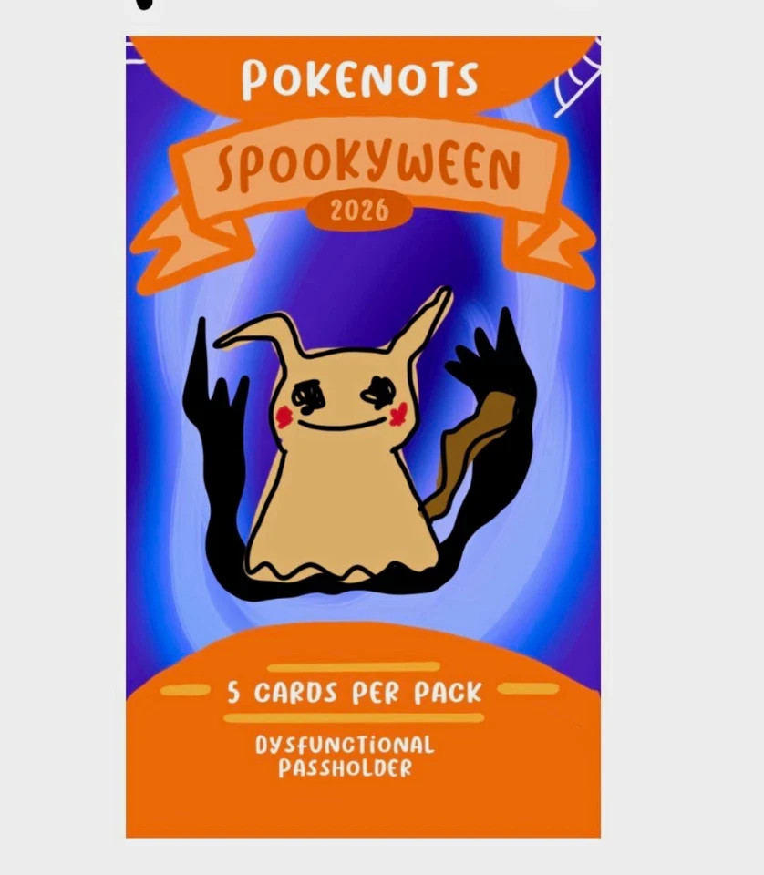2026 Pokenots Spookyween Halloween Trading Cards Sealed 5 Card Pack 2026 Pokenots Spookyween Halloween Trading Cards Sealed 5 Card Pack