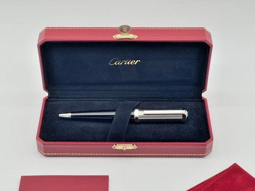 CARTIER SANTOS DUMONT PALLADIUM & RESIN BALLPOINT PEN CARTIER SANTOS DUMONT PALLADIUM & RESIN BALLPOINT PEN