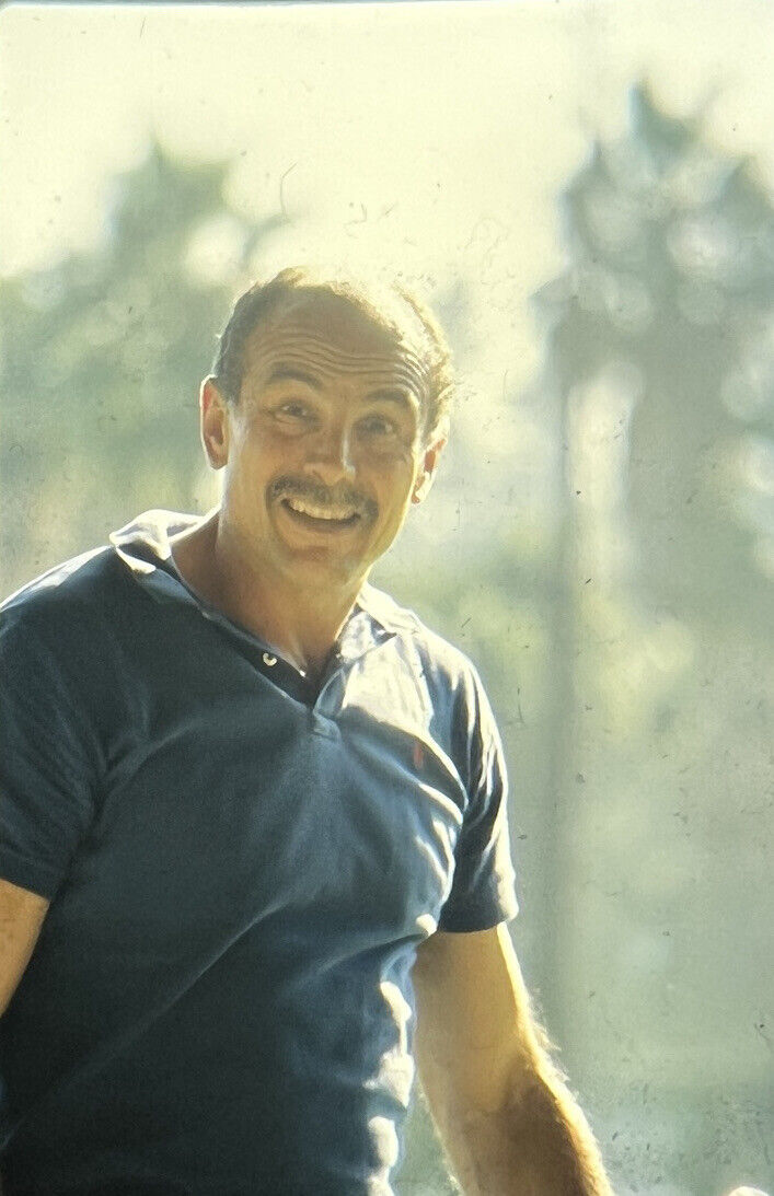 Vintage Photo Slide Man smiling Posed Golfer
